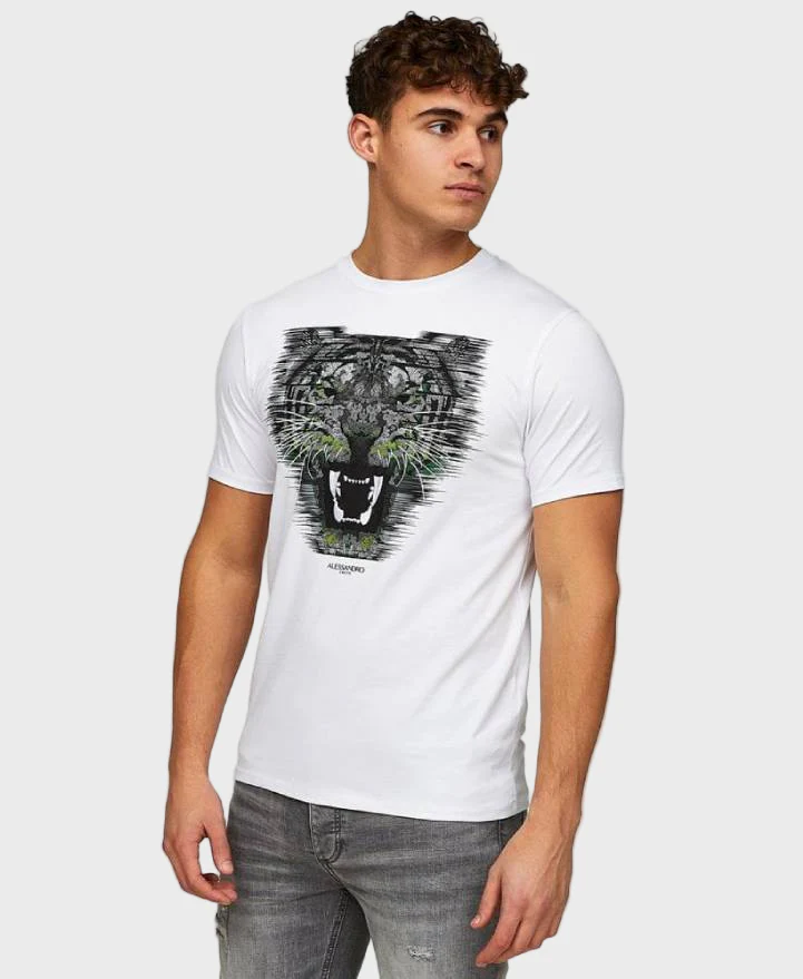 Alessandro Zavetti Growler Dot T-Shirt Optic White