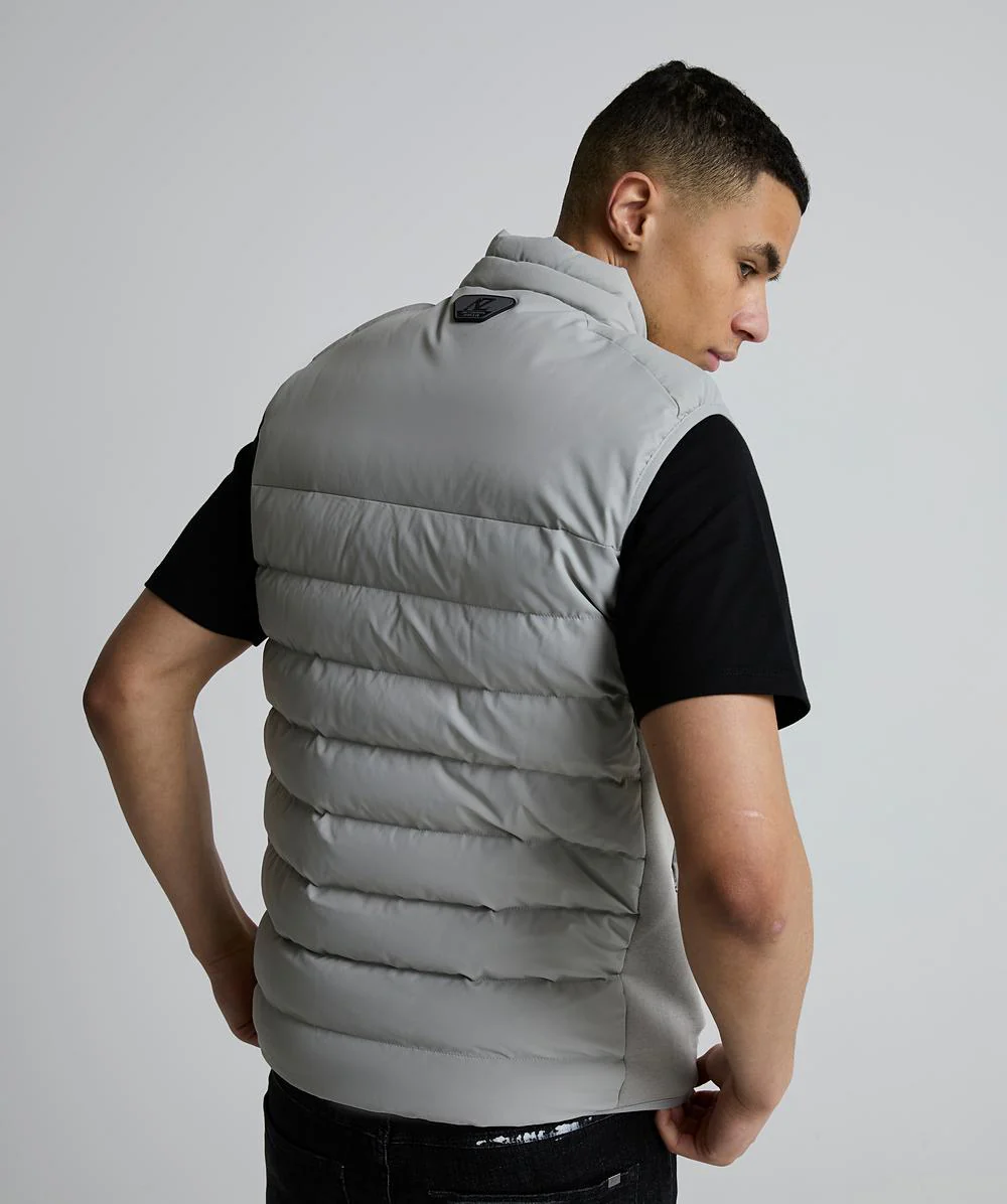 Alessandro Zavetti Masso Padded Gilet - Silver Thyme - Image 3