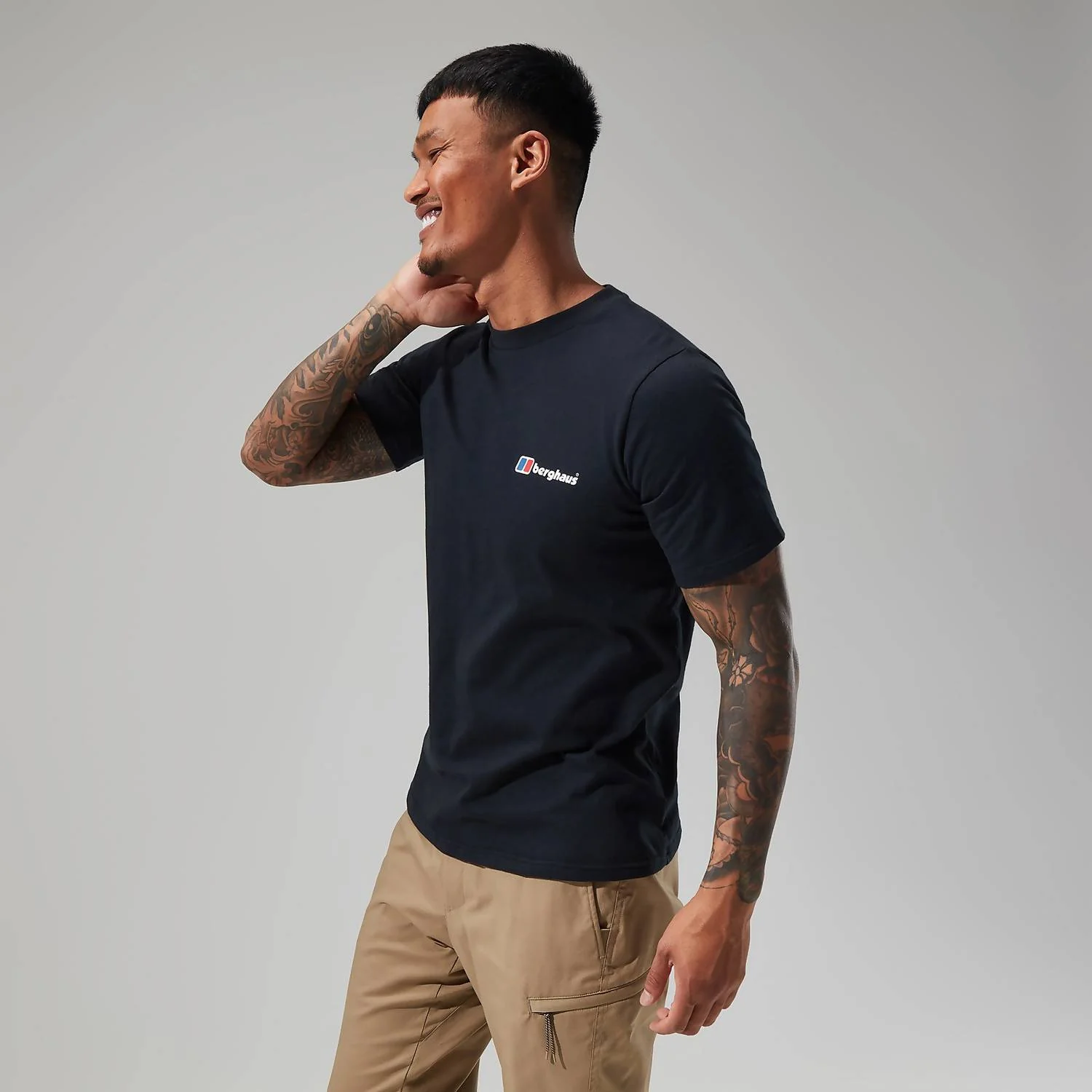 Berghaus Organic Front & Back Logo T-Shirt Black - Image 5