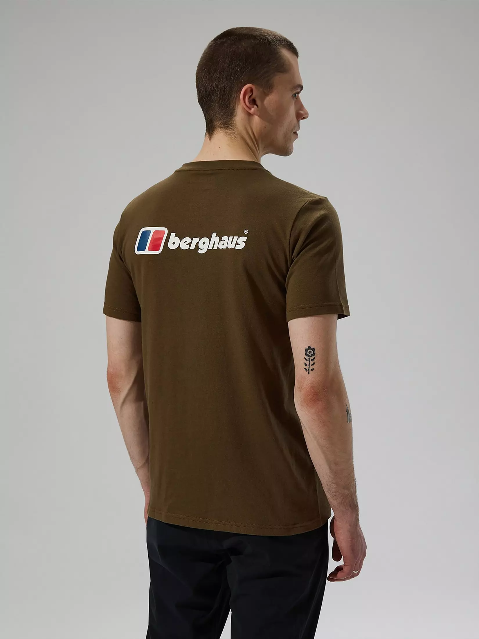 Berghaus Organic Front & Back Logo T-shirt Light Brown - Image 2