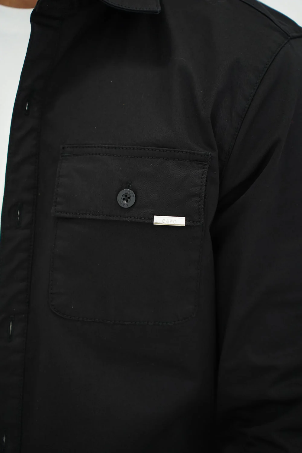 Capo Cargo Overshirt Black - Image 4