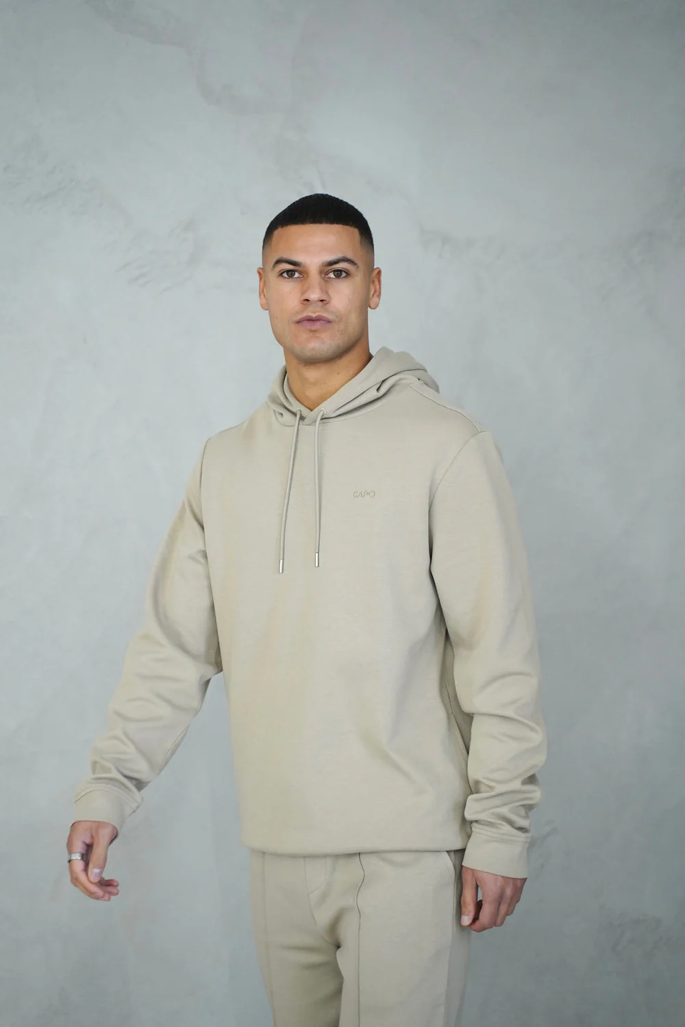 Capo Interlock Hoodie Oat - Image 3