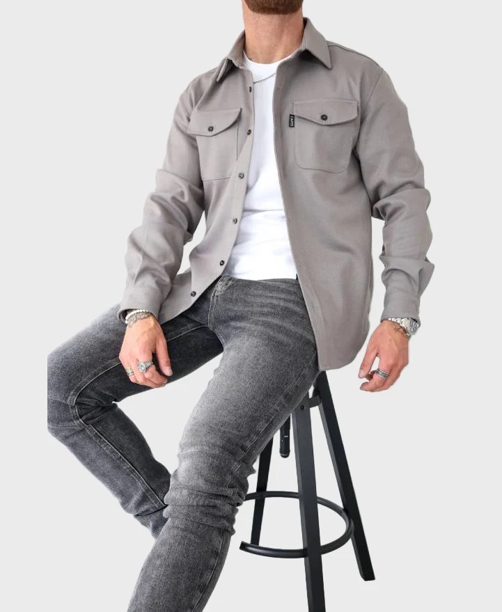 Capo Overshirt Light Grey - Image 2