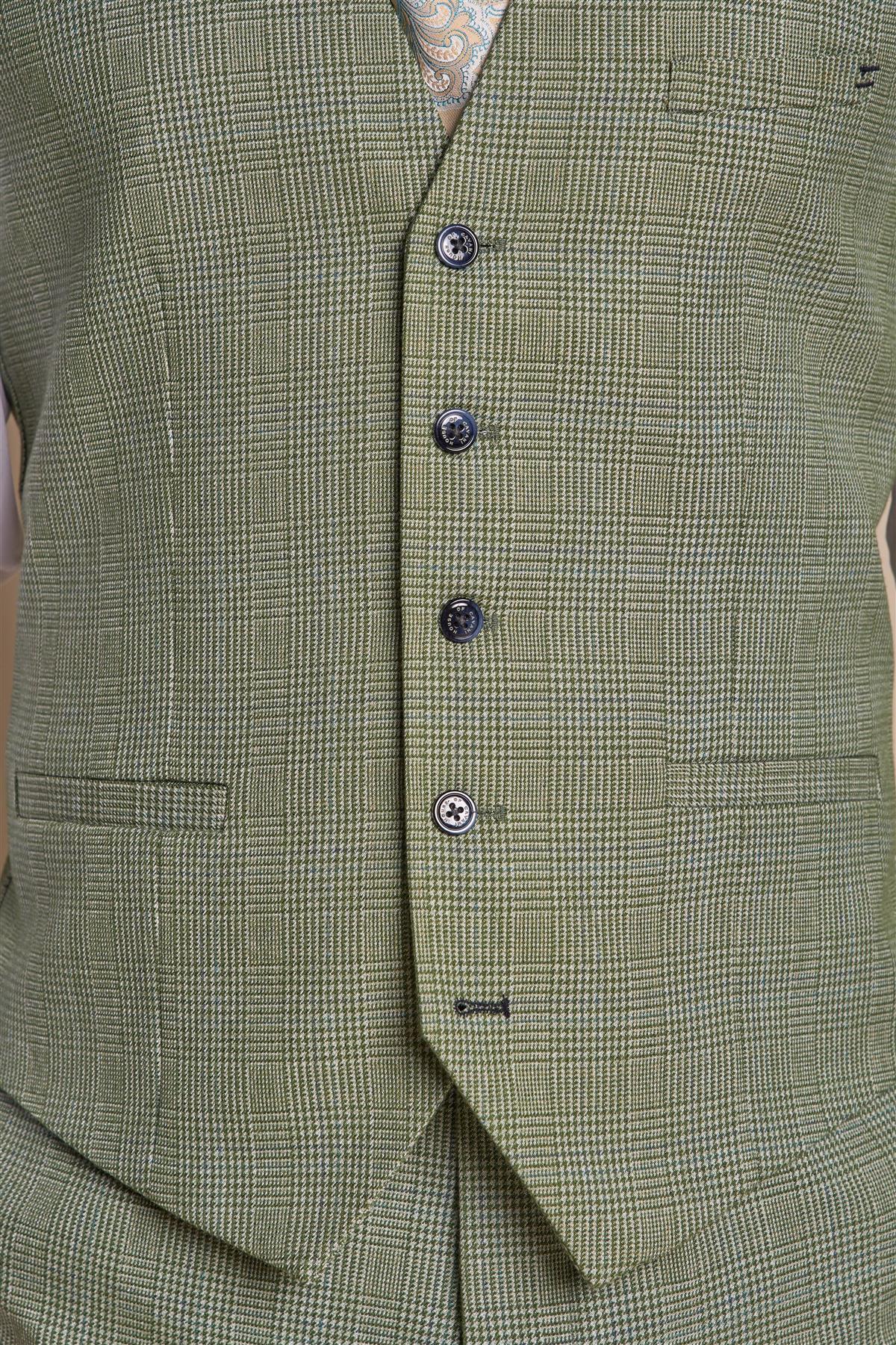 Cavani Caridi Waistcoat Sage Green - Image 4