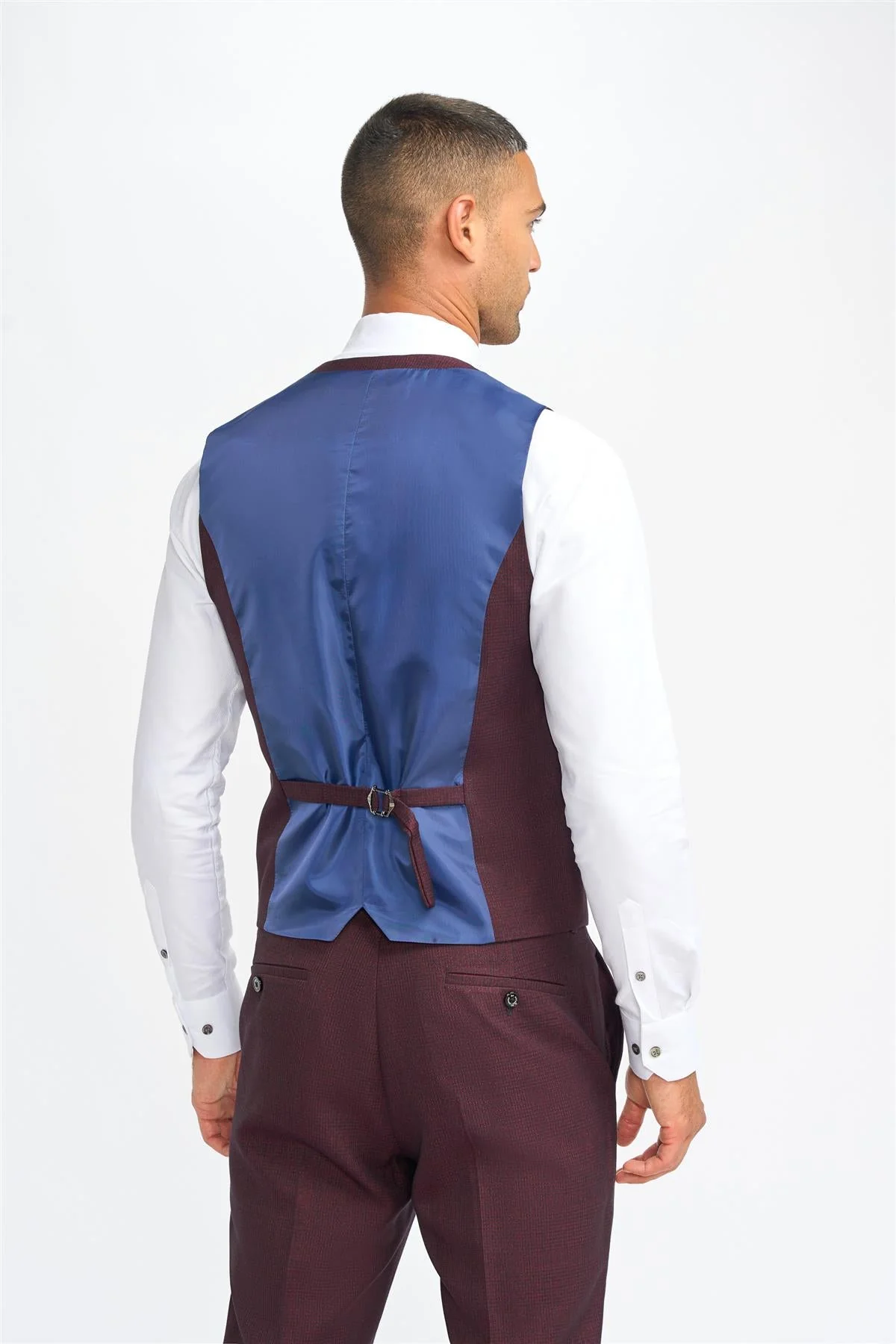 Cavani Caridi Waistcoat Wine - Image 3