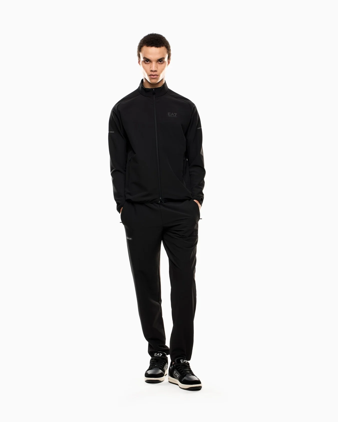 EA7 Emporio Armani 7M000638 Dynamic Athlete Zip-Up Sweatshirt VENTUS7 - Black - Image 4