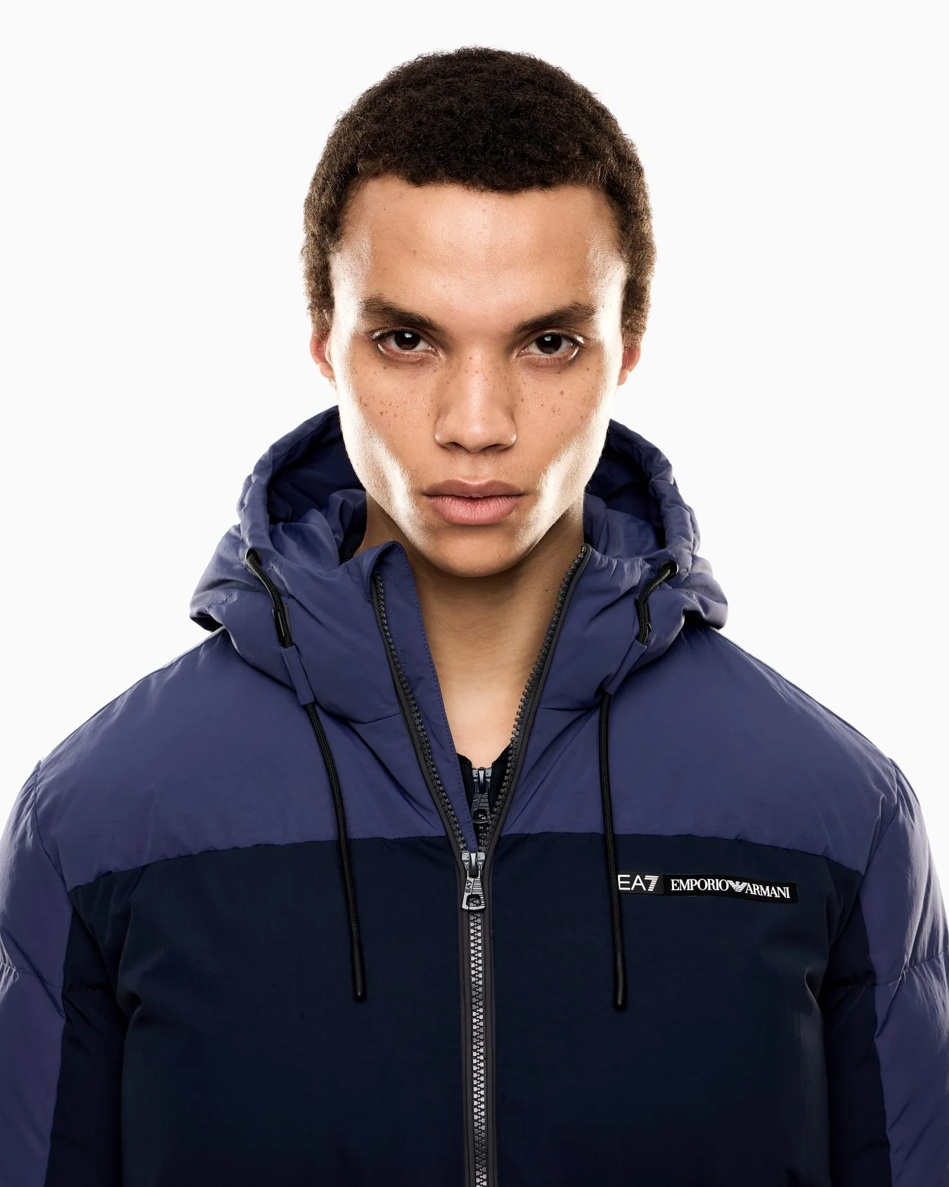 EA7 Emporio Armani 7M000946 Athletic Colour Block Nylon Jacket - Blue - Image 4