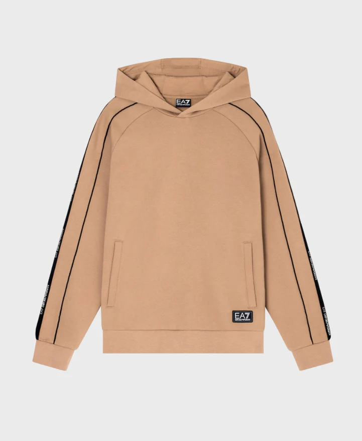 EA7 Emporio Armani 7M000972 Train Hooded Logo Series Sweatshirt - Beige