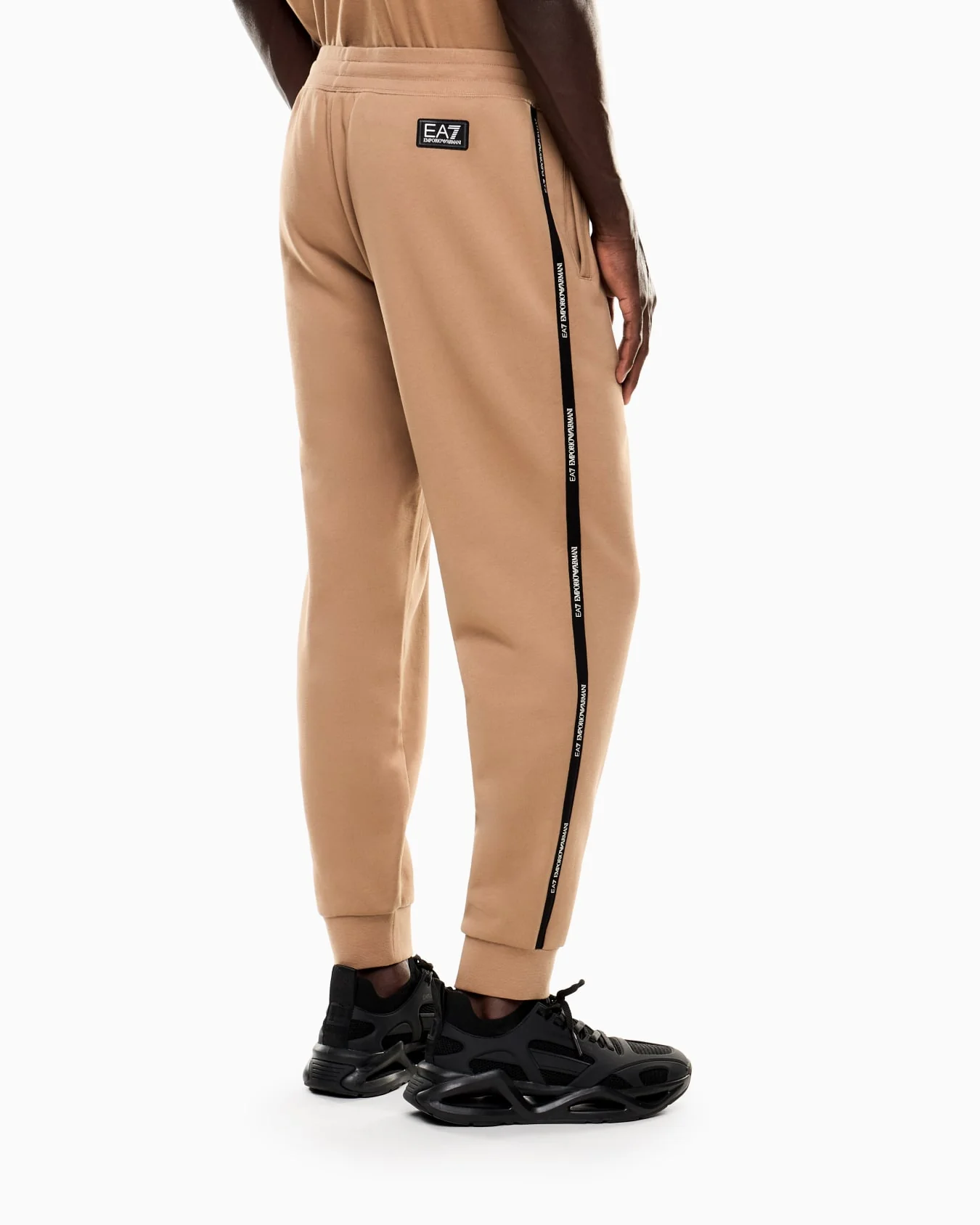 EA7 Emporio Armani 7M000974 Logo Series Cotton-Blend Joggers - Beige - Image 4