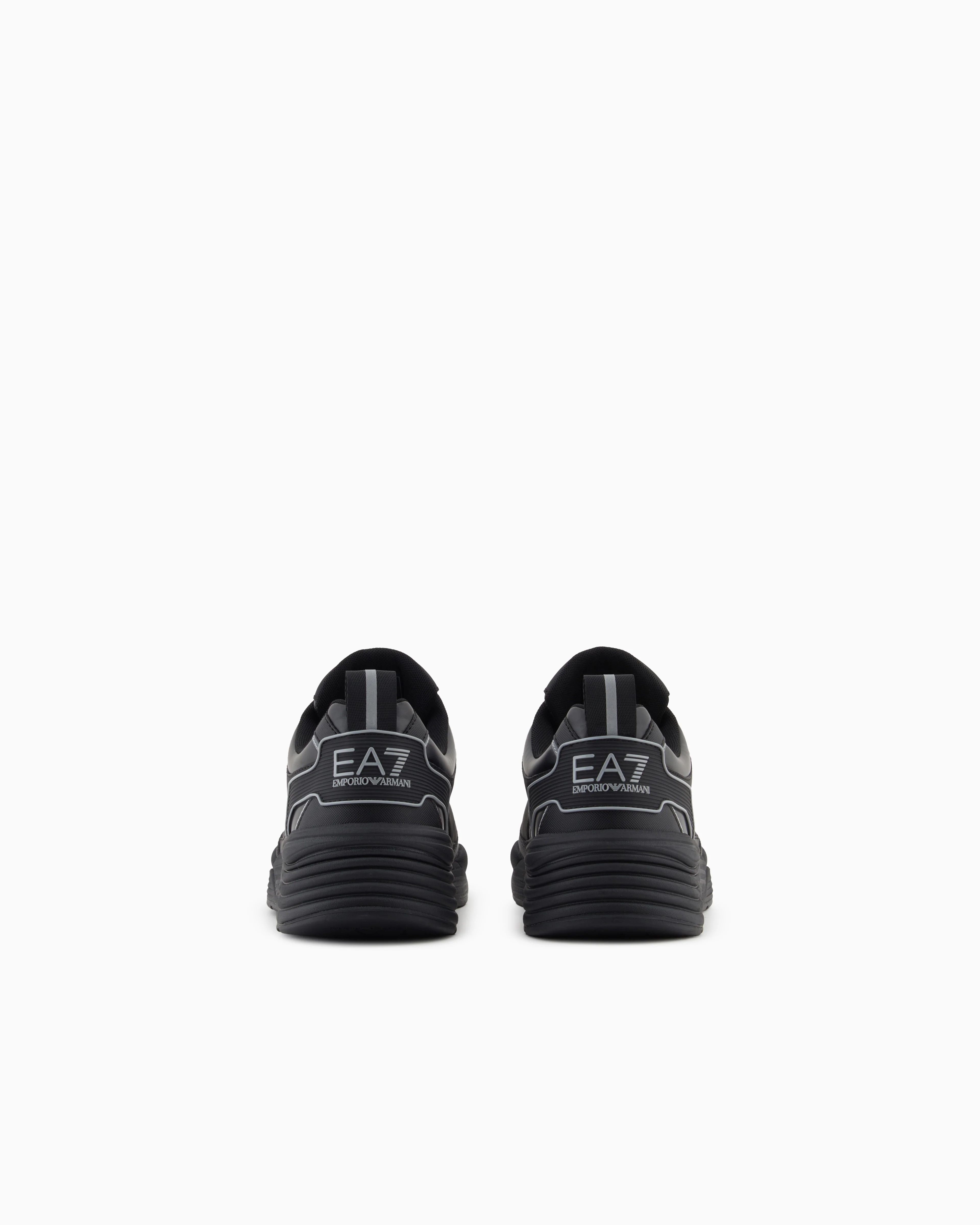 EA7 Emporio Armani 7X000306 Ace Runner Special Sneakers - MC032 Triple Black/Silver - Image 4