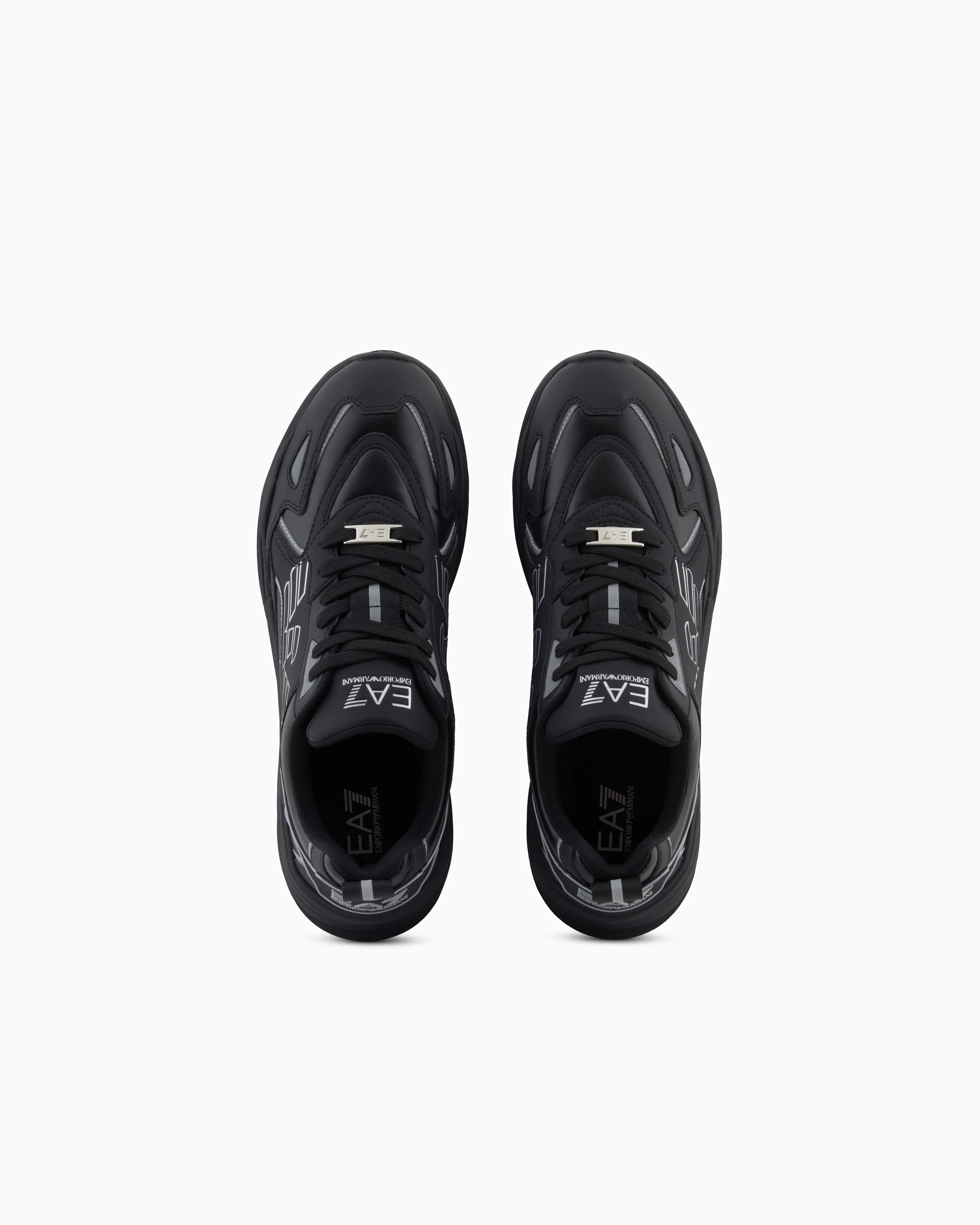 EA7 Emporio Armani 7X000306 Ace Runner Special Sneakers - MC032 Triple Black/Silver - Image 5