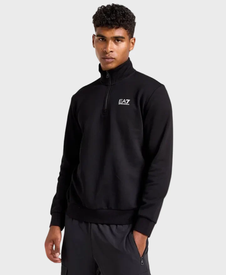 EA& Emporio Armani 8NPM35 Cotton-Blend Core Identity Sweatshirt - Black