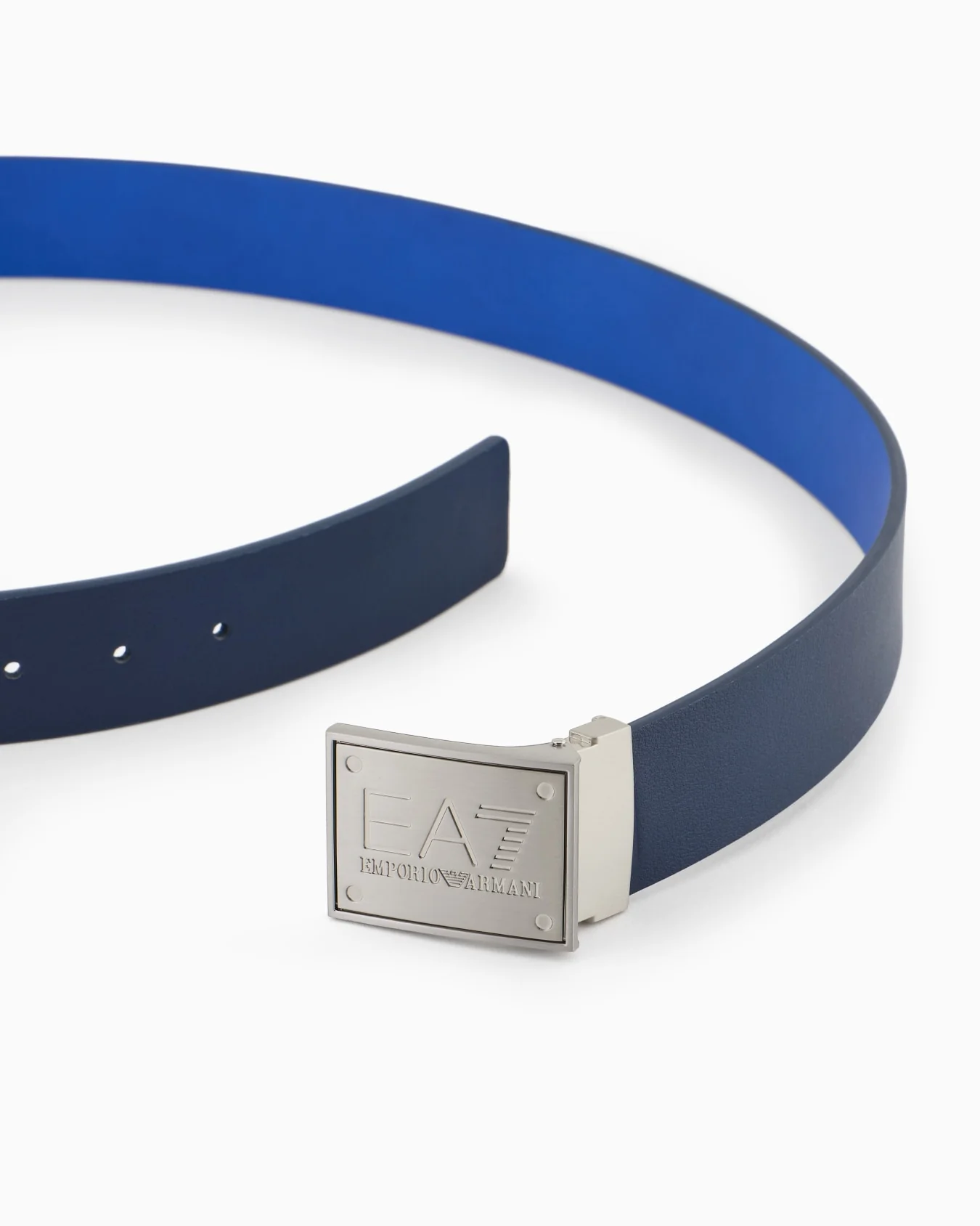 EA7 Emporio Armani Train Core ID Plate Reversible Belt - Blue Navy/Griffin - Image 3
