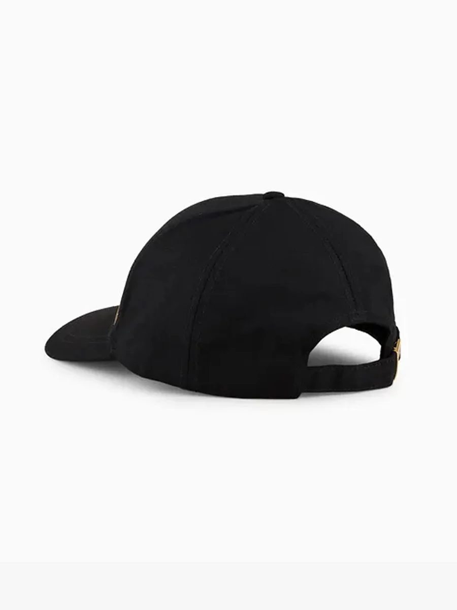 Ea7 Emporio Armani Woven Baseball Cap 28121 Black/Gold - Image 3