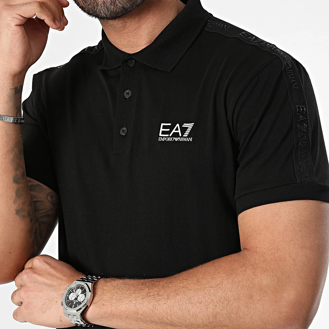 EA7 Emporio Armani Polo Shirt Black - Image 3