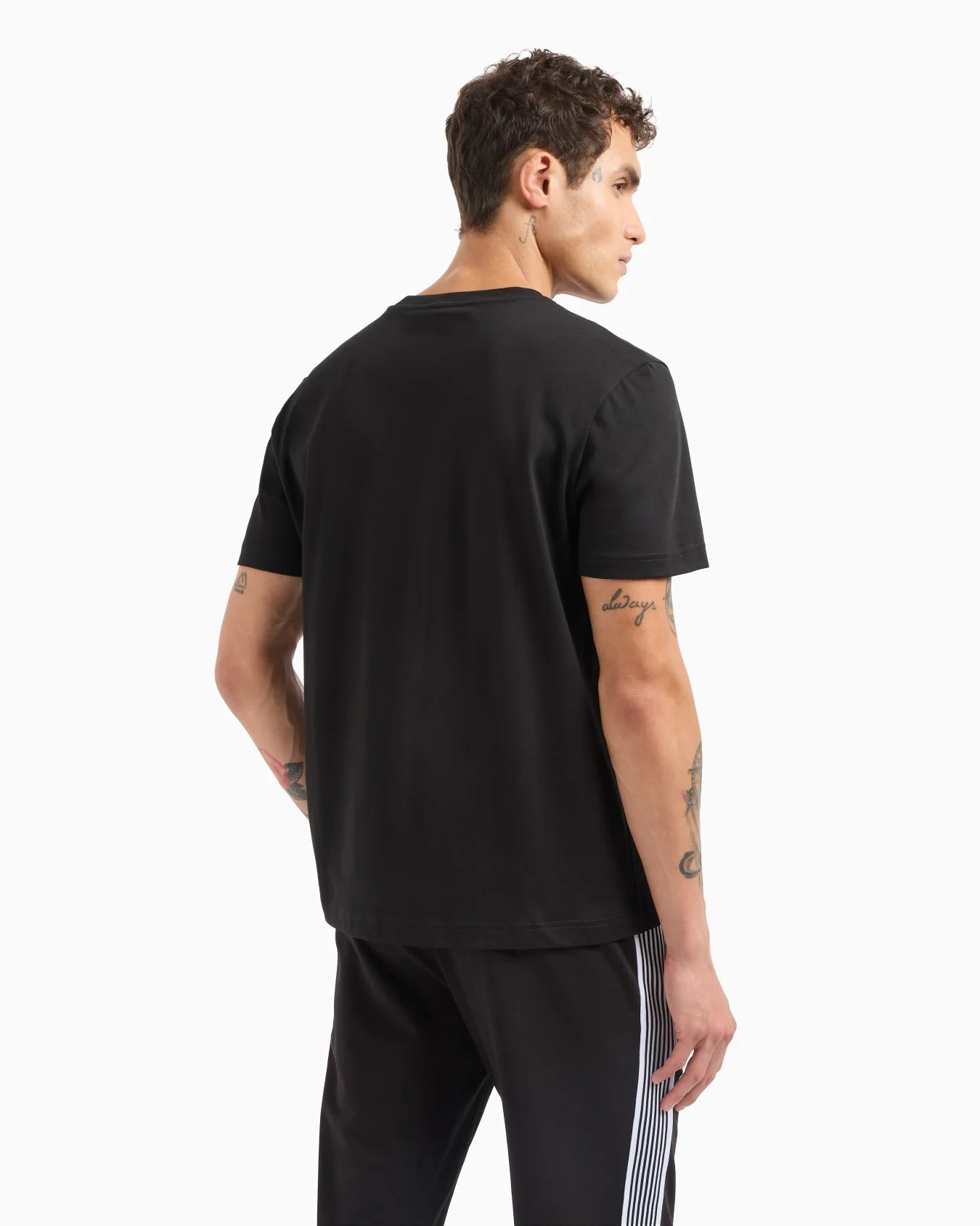 EA7 Emporio Armani 7M000002 Graphic Series Cotton Crew-Neck T-Shirt - Black - Image 3