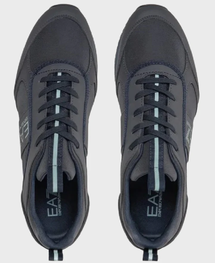 EA7 Emporio Armani X8X027 Woven Sneaker T589 Triple Vulcan/Abyss - Image 3