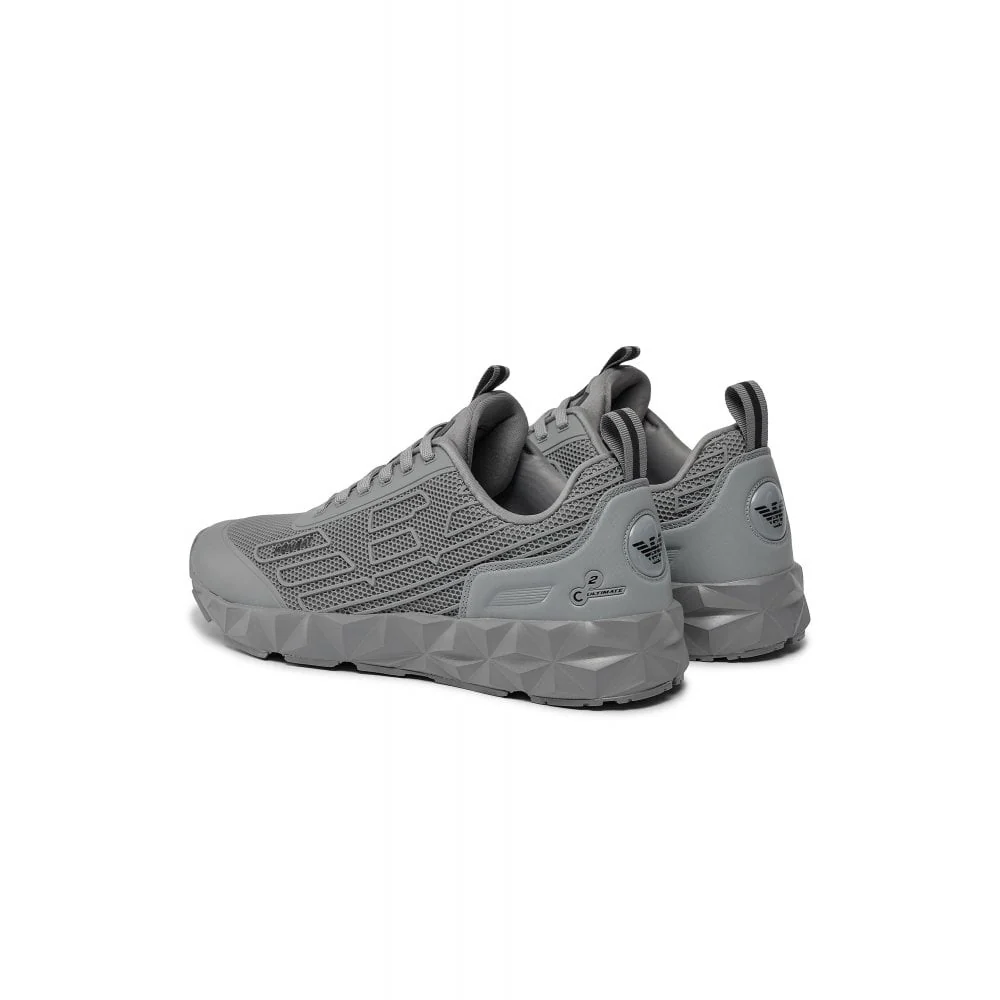 EA7 Emporio Armani X8X154 Woven Sneaker - Triple Volcanic Glass/Silver - Image 5