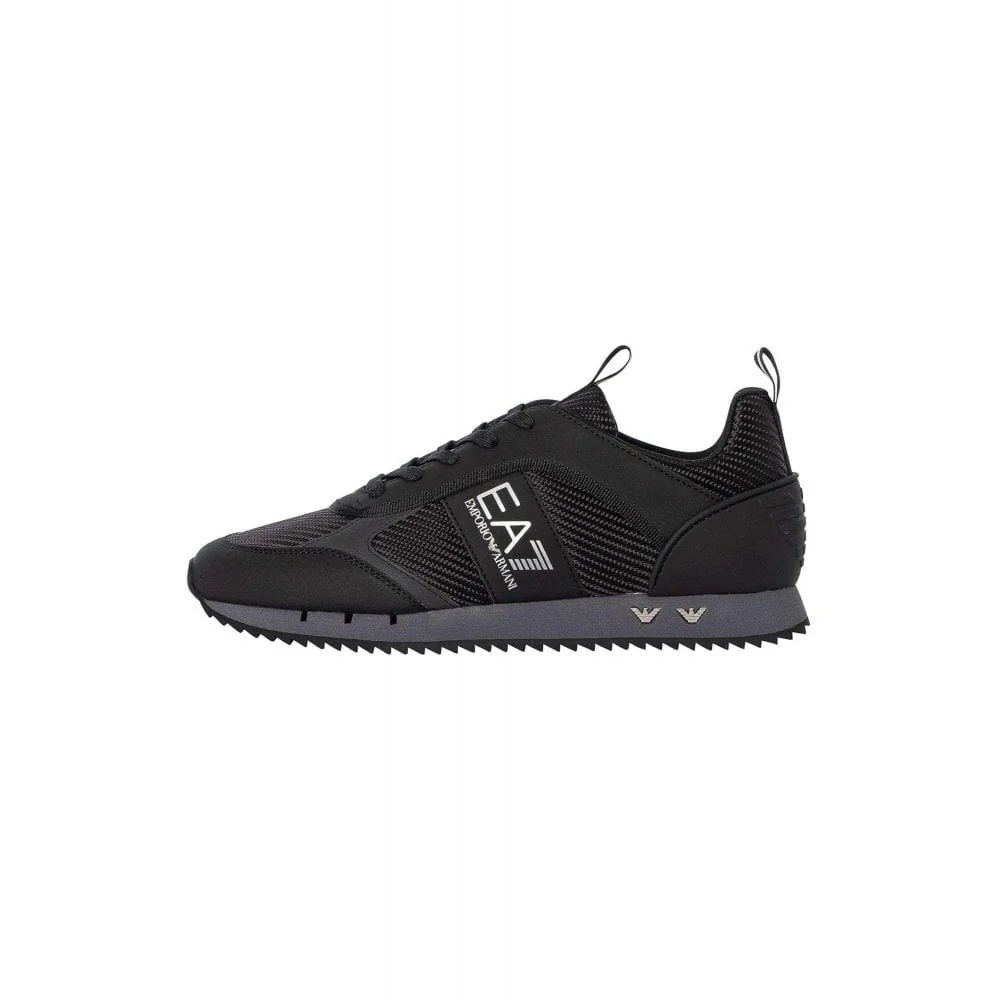 EA7 Emporio Armani X8X185 Trainers - U460 Triple Black/Silver - Image 4