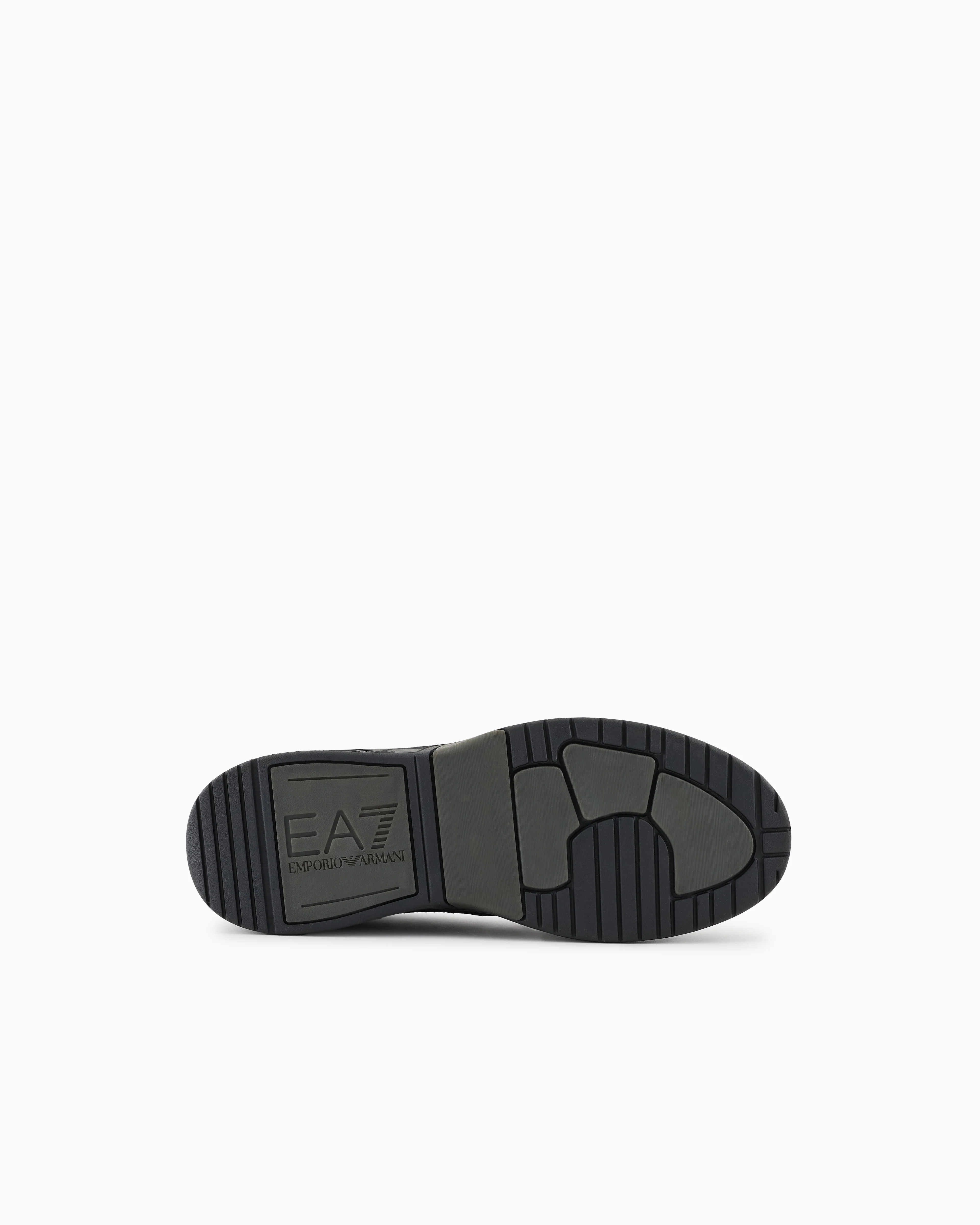EA7 Emporio Armani X8X187 Woven Trainer Black & Gold - Image 3