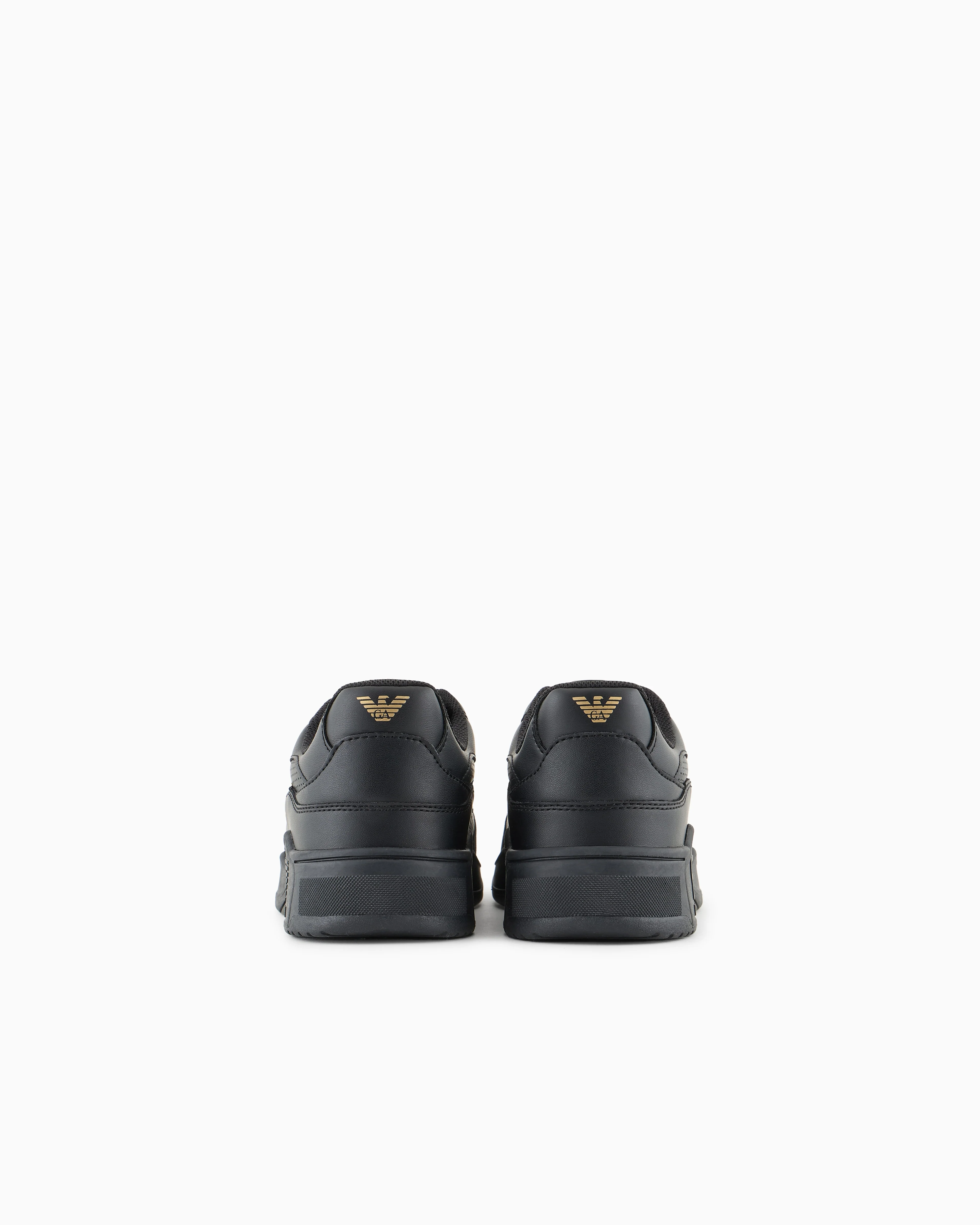 EA7 Emporio Armani X8X187 Woven Trainer Black & Gold - Image 5