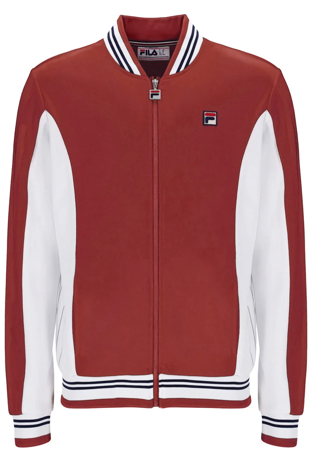 Fila LM161RN1 Settanta Baseball Track Jacket 755 - Garnet/Gardenia/Fila Navy - Image 5