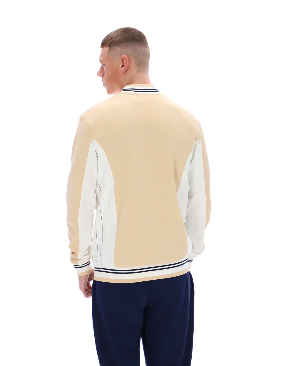 Fila LM161RN1 Settanta Baseball Track Jacket 921 - Classic Beige/Gardenia/Fila Navy - Image 3