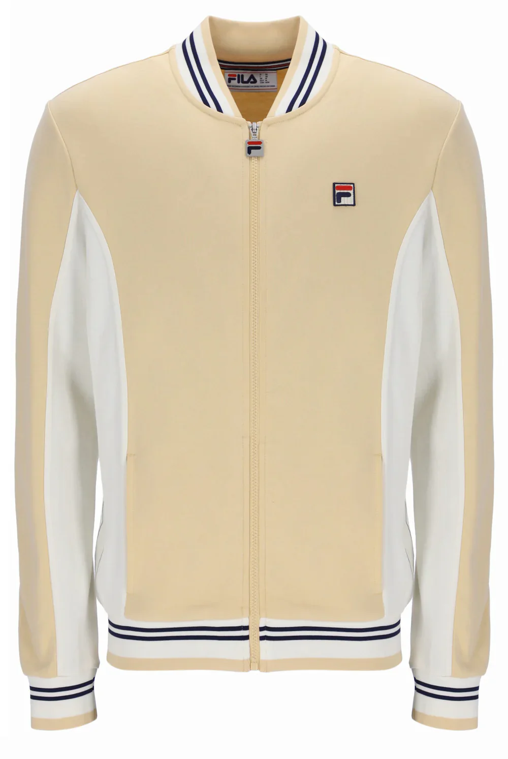 Fila LM161RN1 Settanta Baseball Track Jacket 921 - Classic Beige/Gardenia/Fila Navy - Image 4