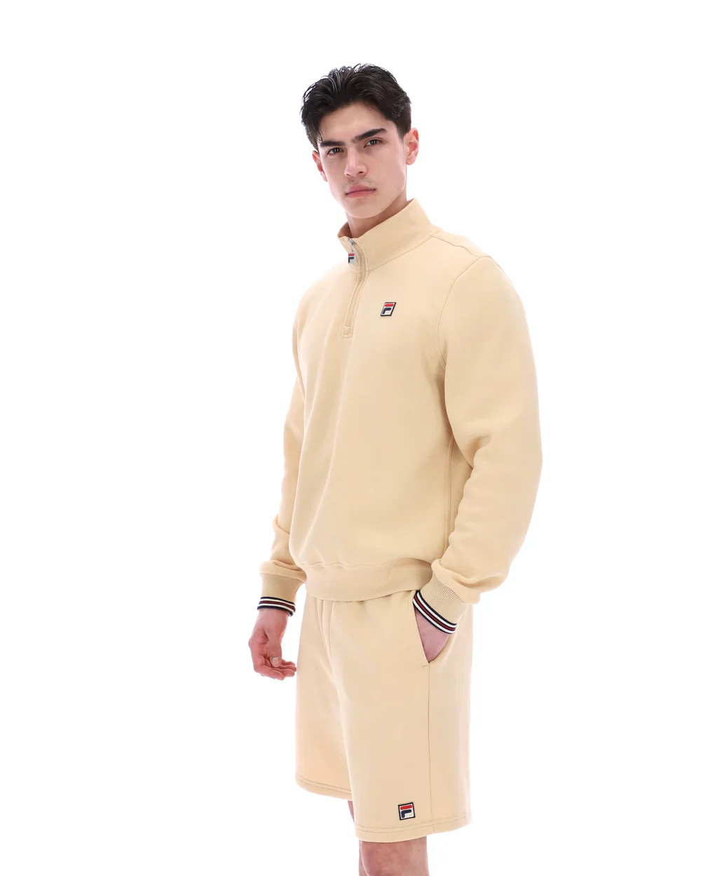 Fila SS25MH034 Ramy 1/4 Zip 921 - Classic Beige - Image 3