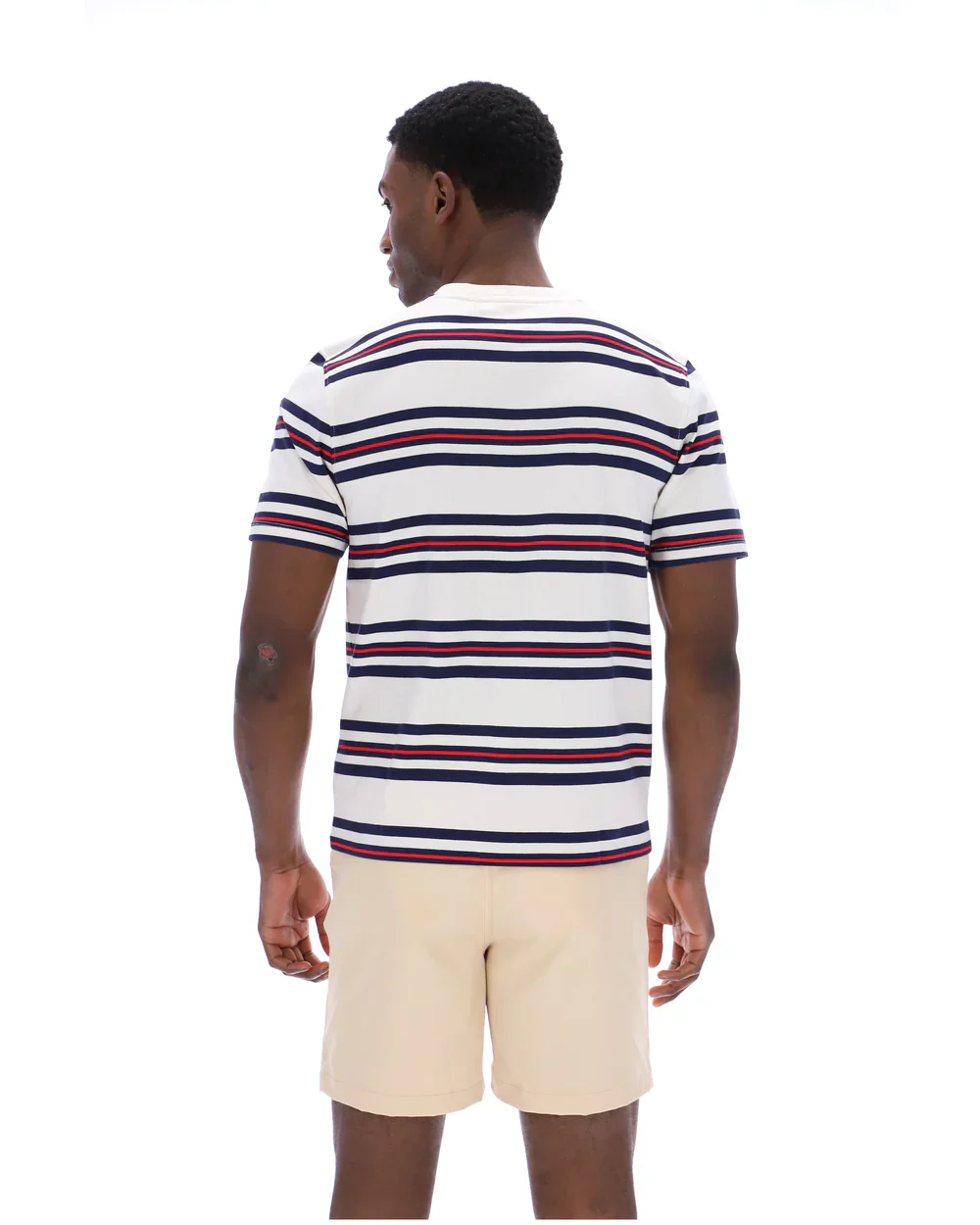 Fila SS26MH006 Cesare Yarn Dye Stripe T-Shirt - Gardenia - Image 3