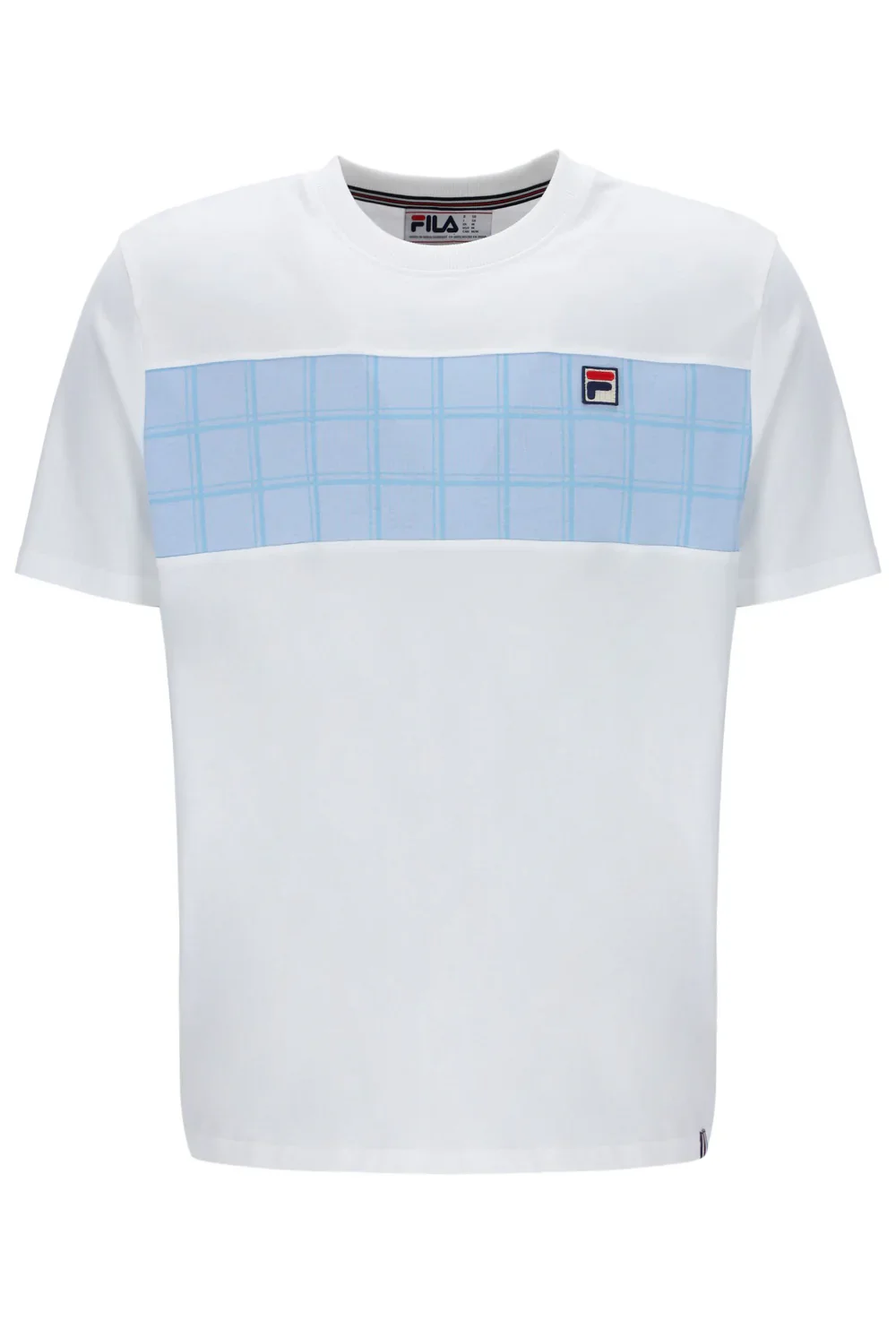 Fila SS26MH043 Mano Cut Sew Panel T-Shirt 100 - White/Skyway - Image 6
