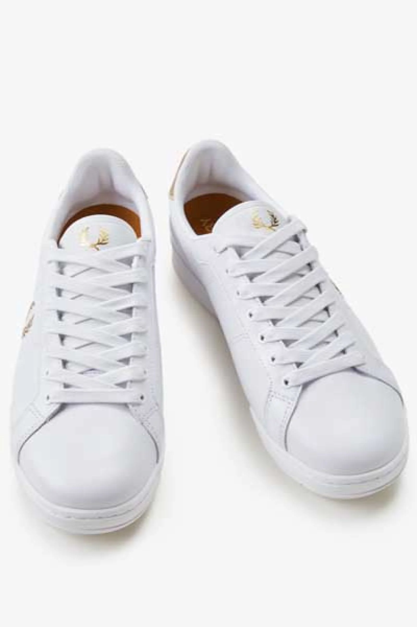 Fred Perry B6311 B722 Leather Trainers U67 White/Warmstone - Image 2