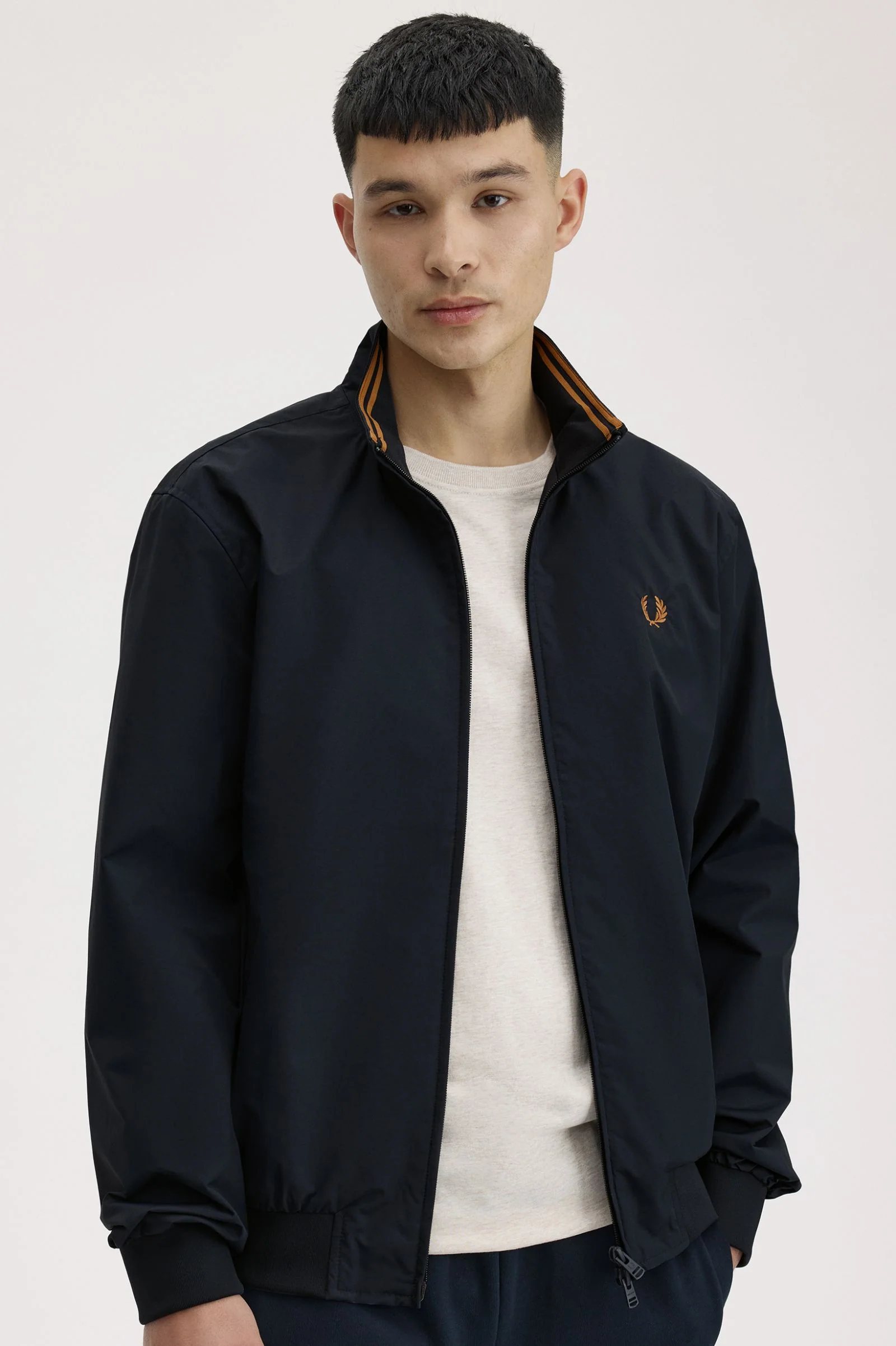 Fred Perry J2660 Brentham Jacket 248 Navy - Image 4