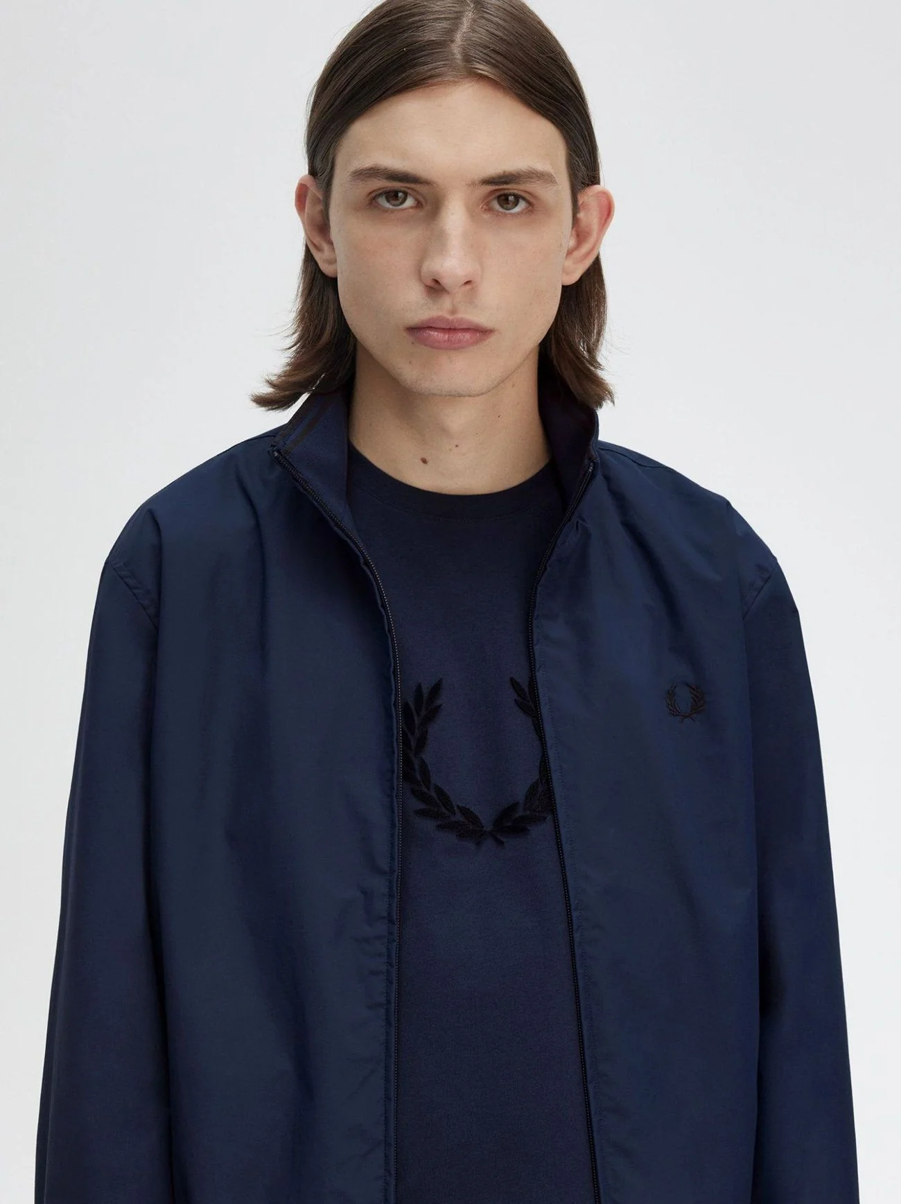 Fred Perry J2660 Brentham Jacket - X86 Tennis Blue - Image 3