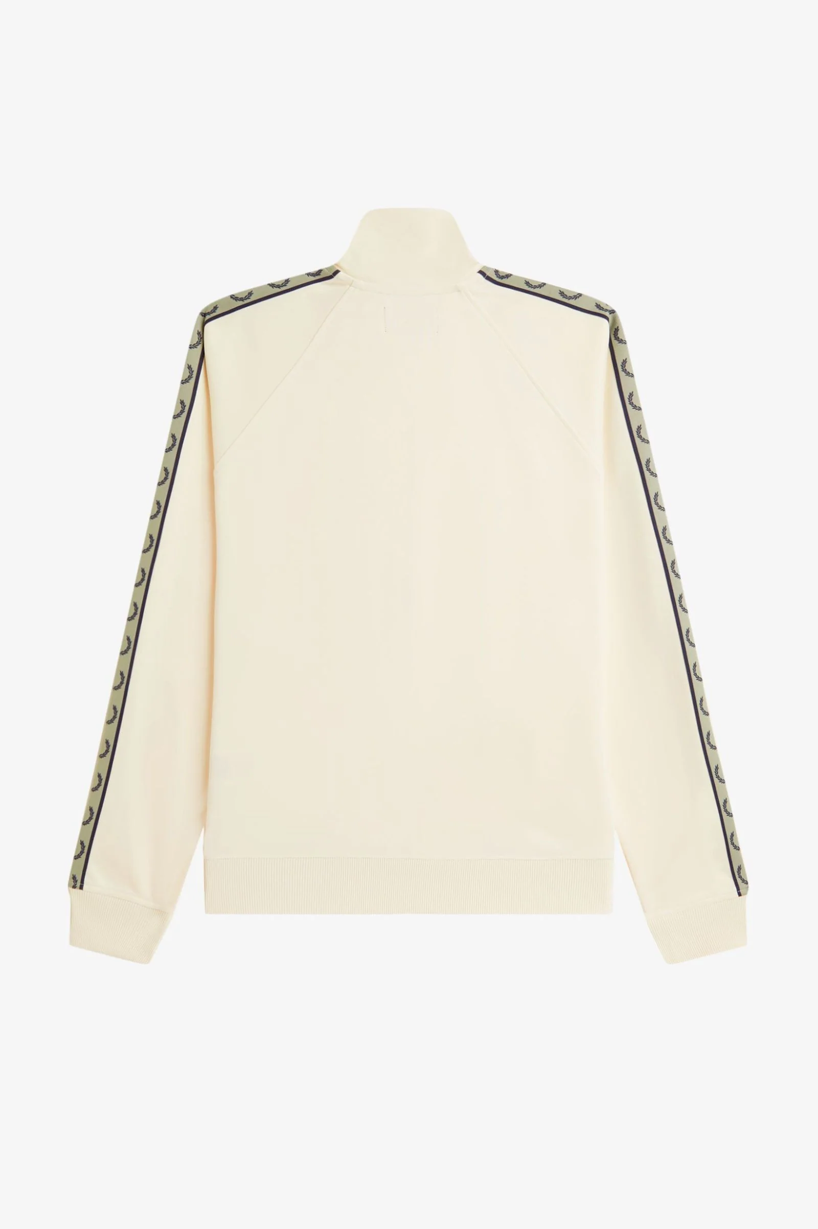 Fred Perry J5557 Contrast Tape Track Jacket 34B - Ecru/Navy/Seagrass - Image 2