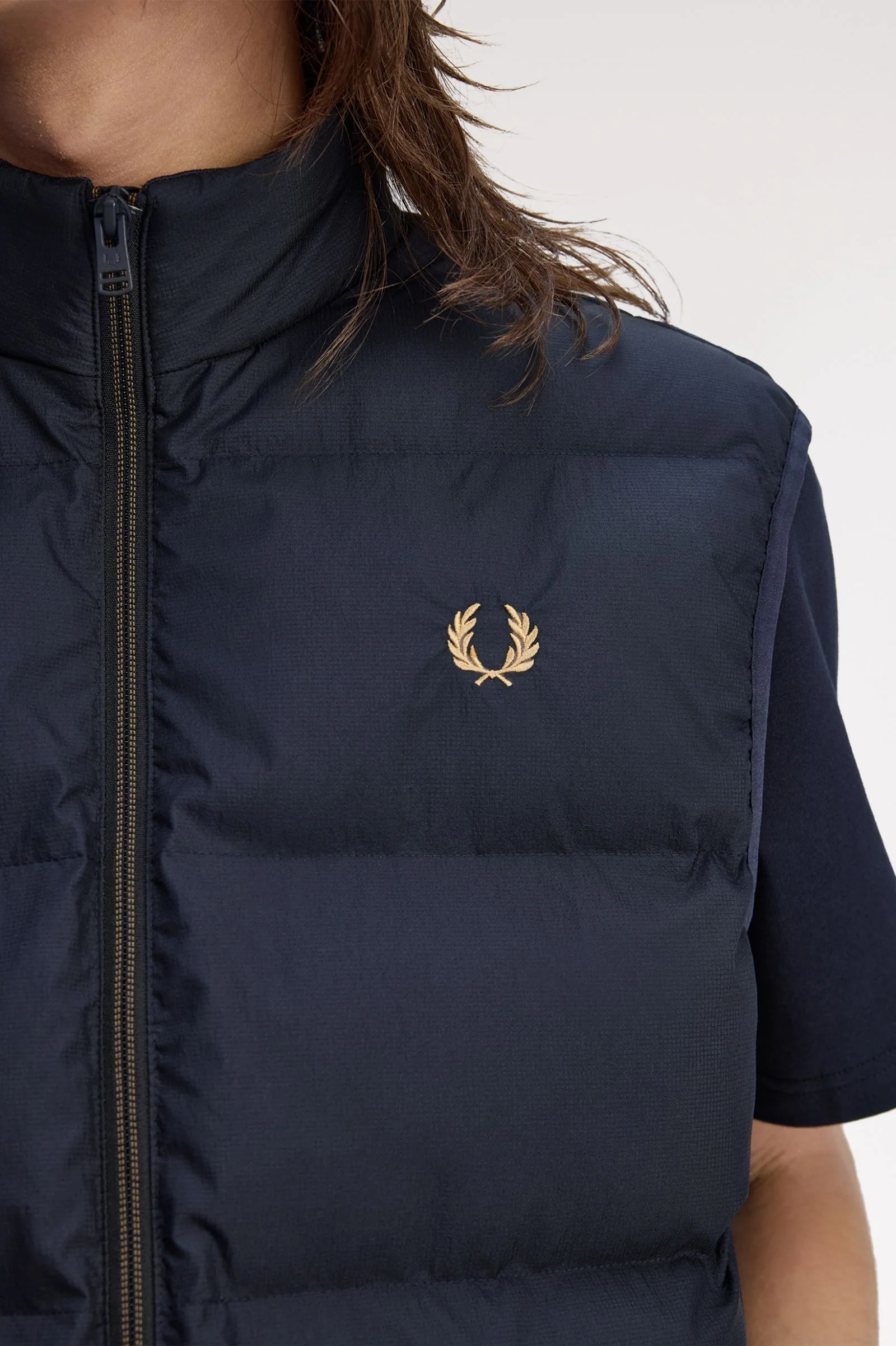 Fred Perry J8522 Insulated Gilet - 608 Navy - Image 2