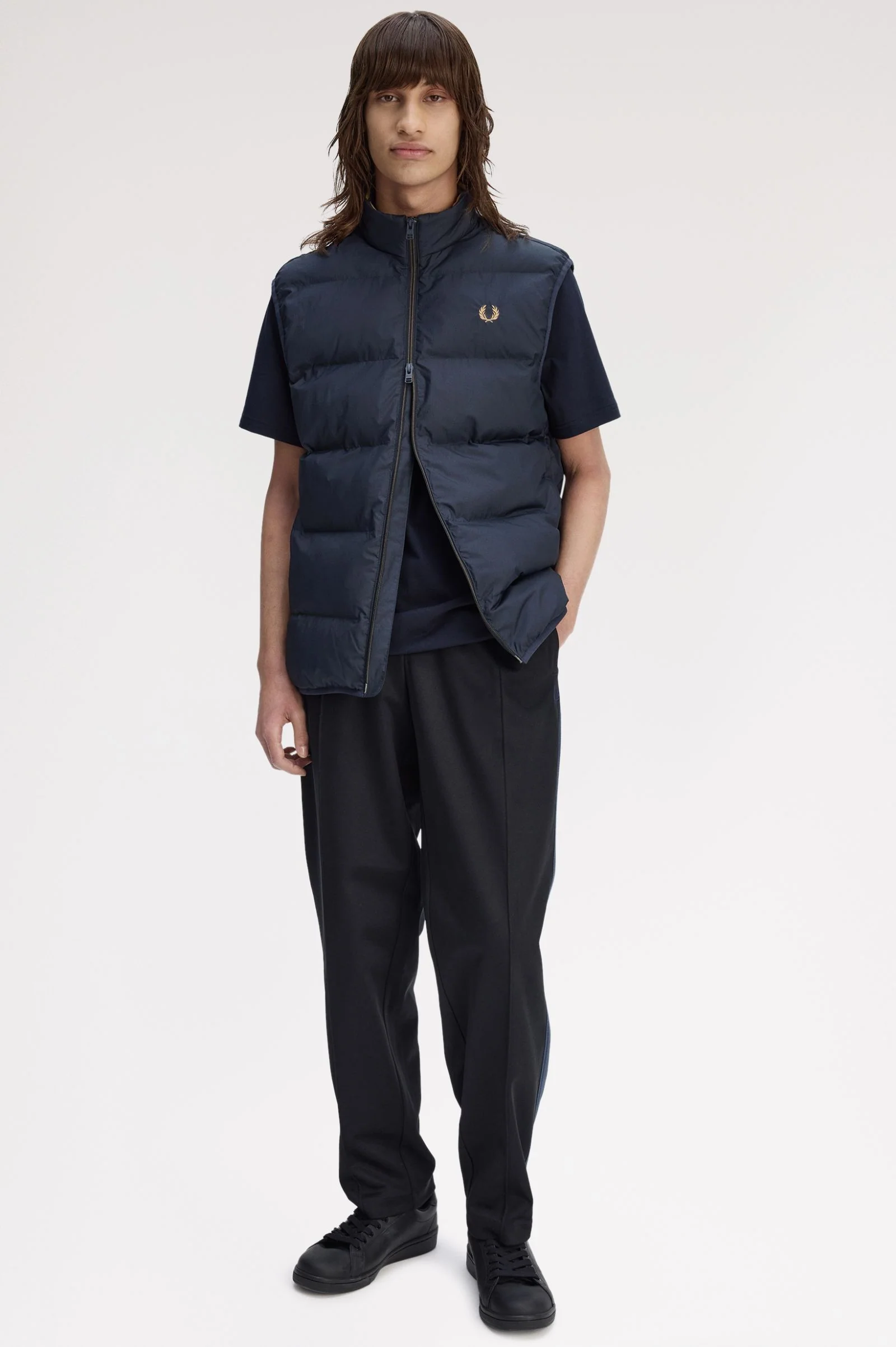 Fred Perry J8522 Insulated Gilet - 608 Navy - Image 3