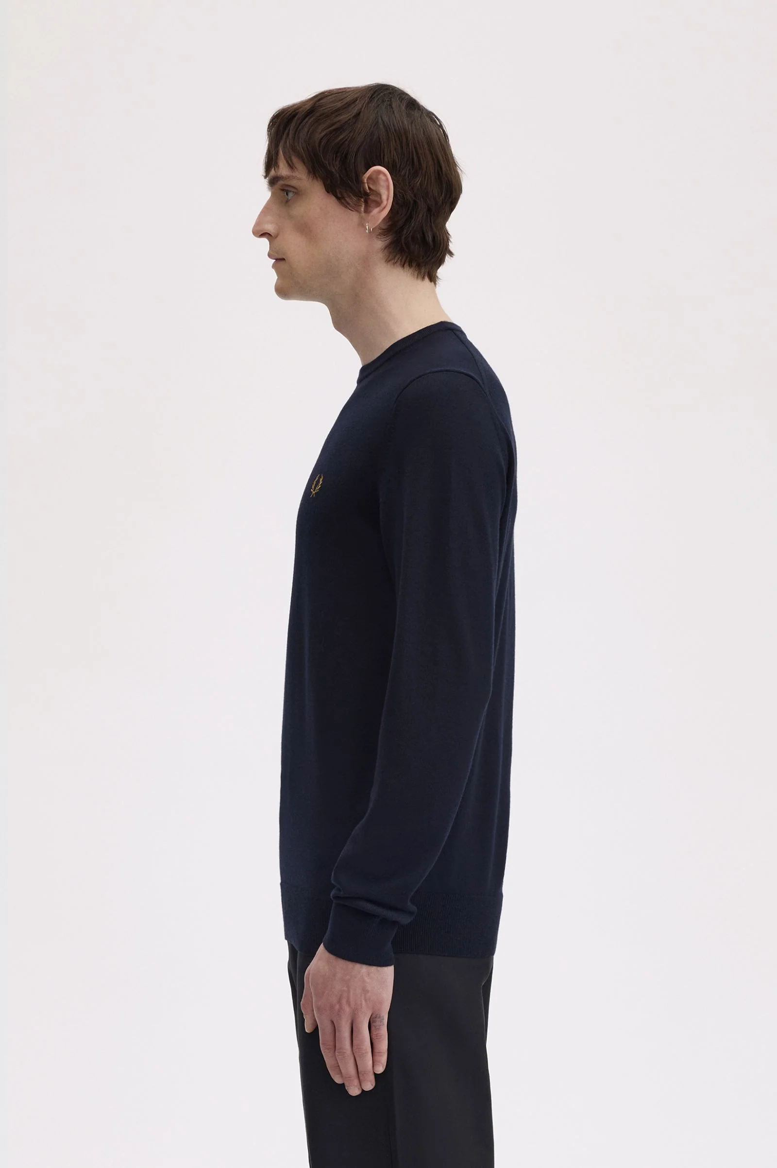 Fred Perry K9601 Classic Crew Neck Jumper - 795 Navy - Image 5