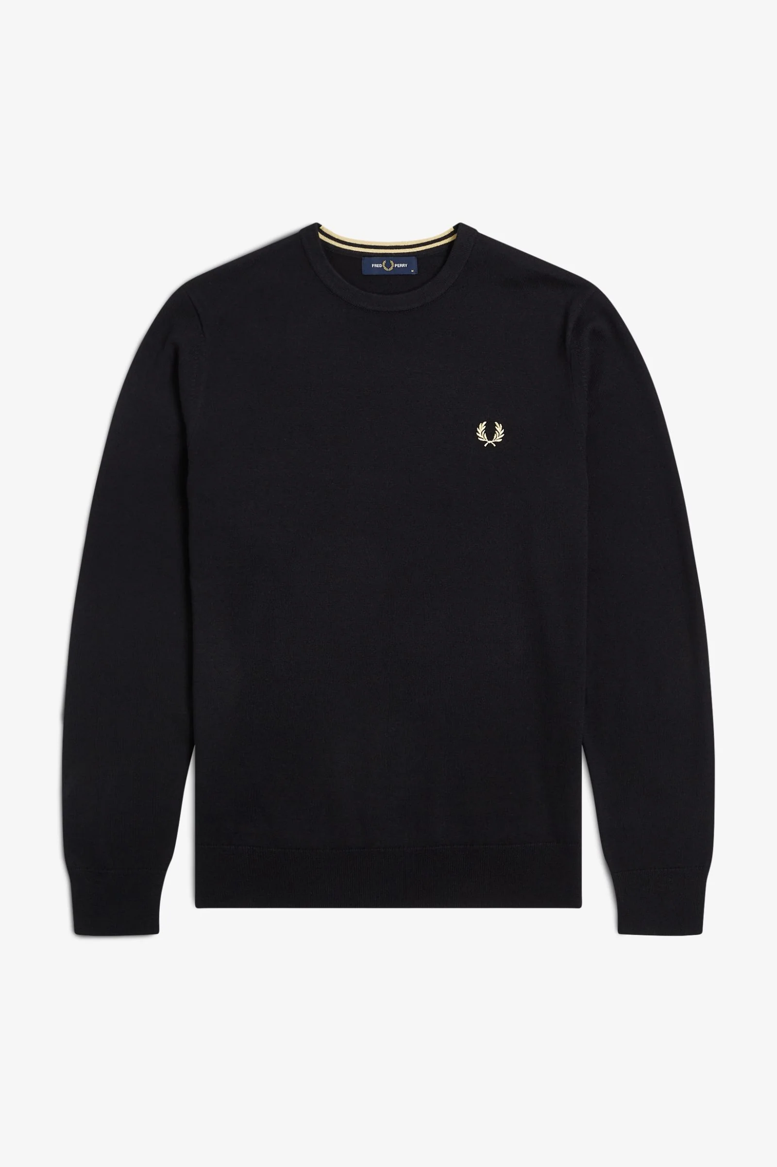 Fred Perry K9601 Classic Crew Neck Sweatshirt - 198 Black - Image 4