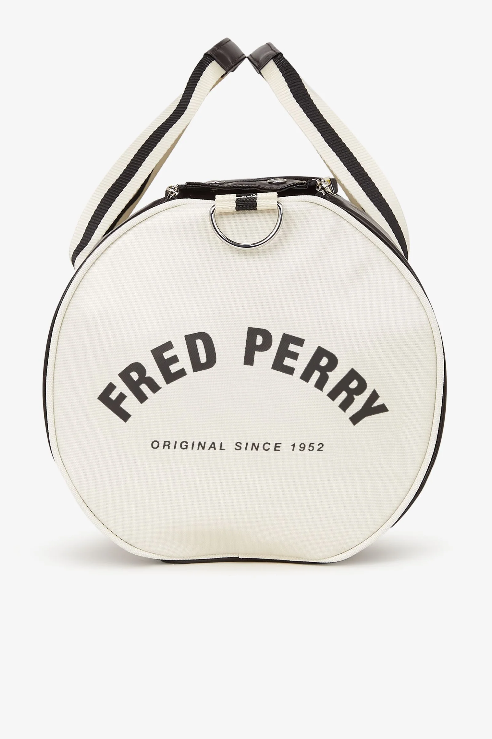 Fred Perry L7255 Classic Barrel Bag D57 - Black Ecru - Image 3