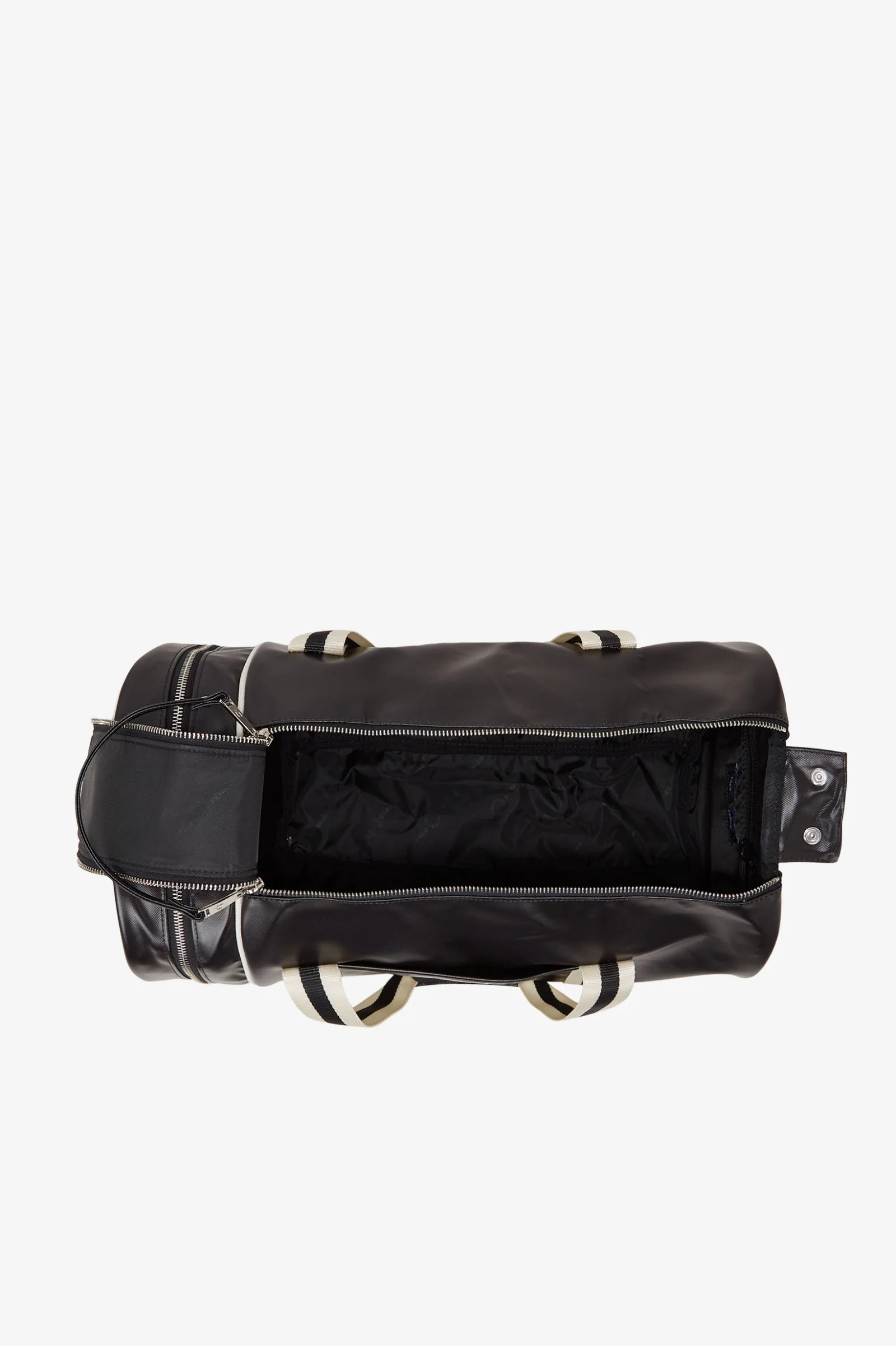 Fred Perry L7255 Classic Barrel Bag D57 - Black Ecru - Image 4