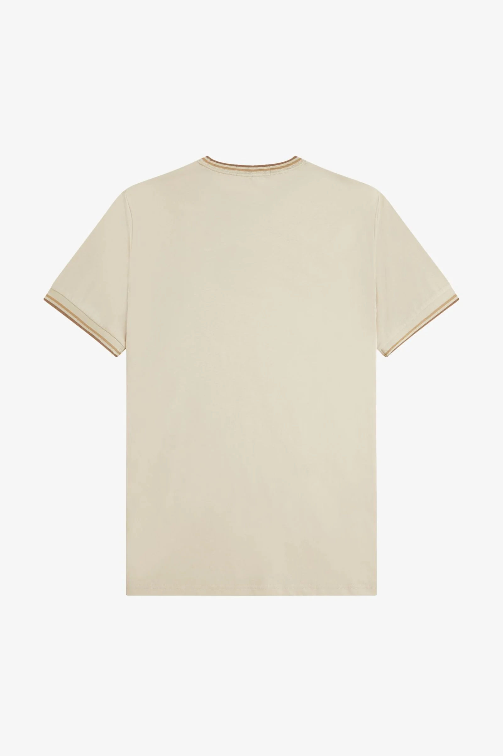 Fred Perry M1588V Twin Tipped T-Shirt Z53 Oatmeal/Warm Stone - Image 2
