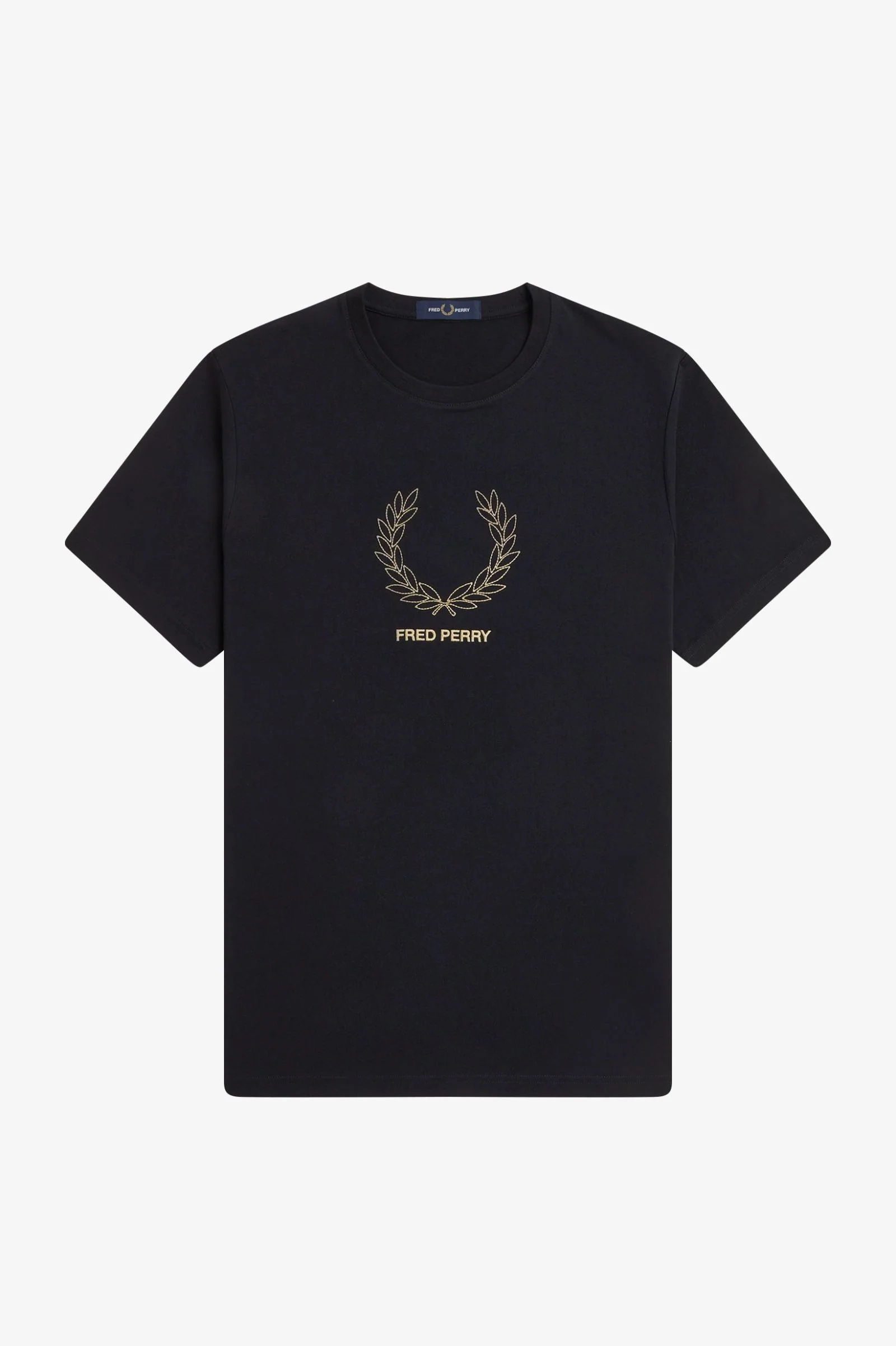 Fred Perry M1775 Outline Laurel Wreath T-Shirt - 102 Black - Image 4