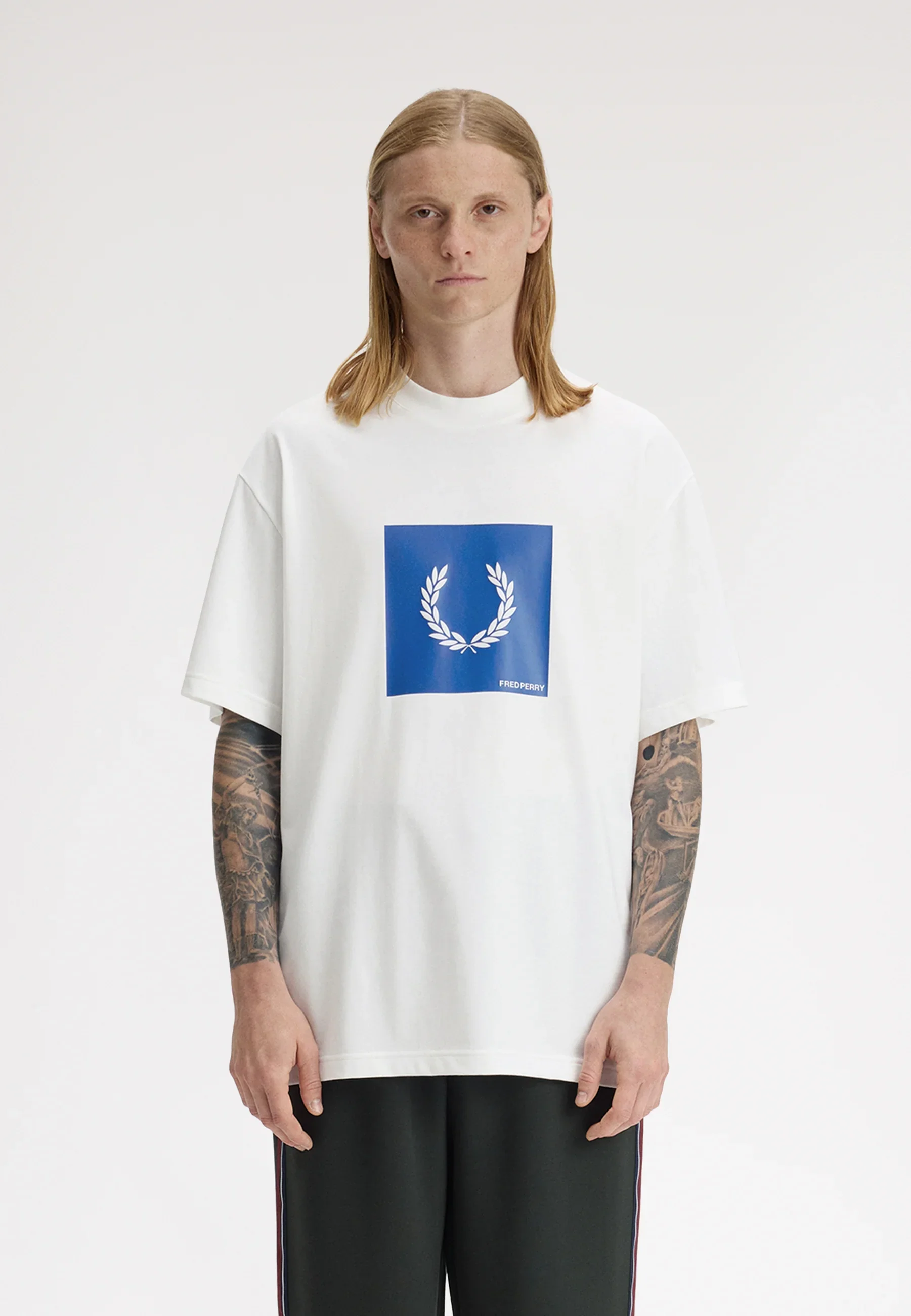 Fred Perry M2404 Box Graphic T-Shirt - Snow White - Image 2