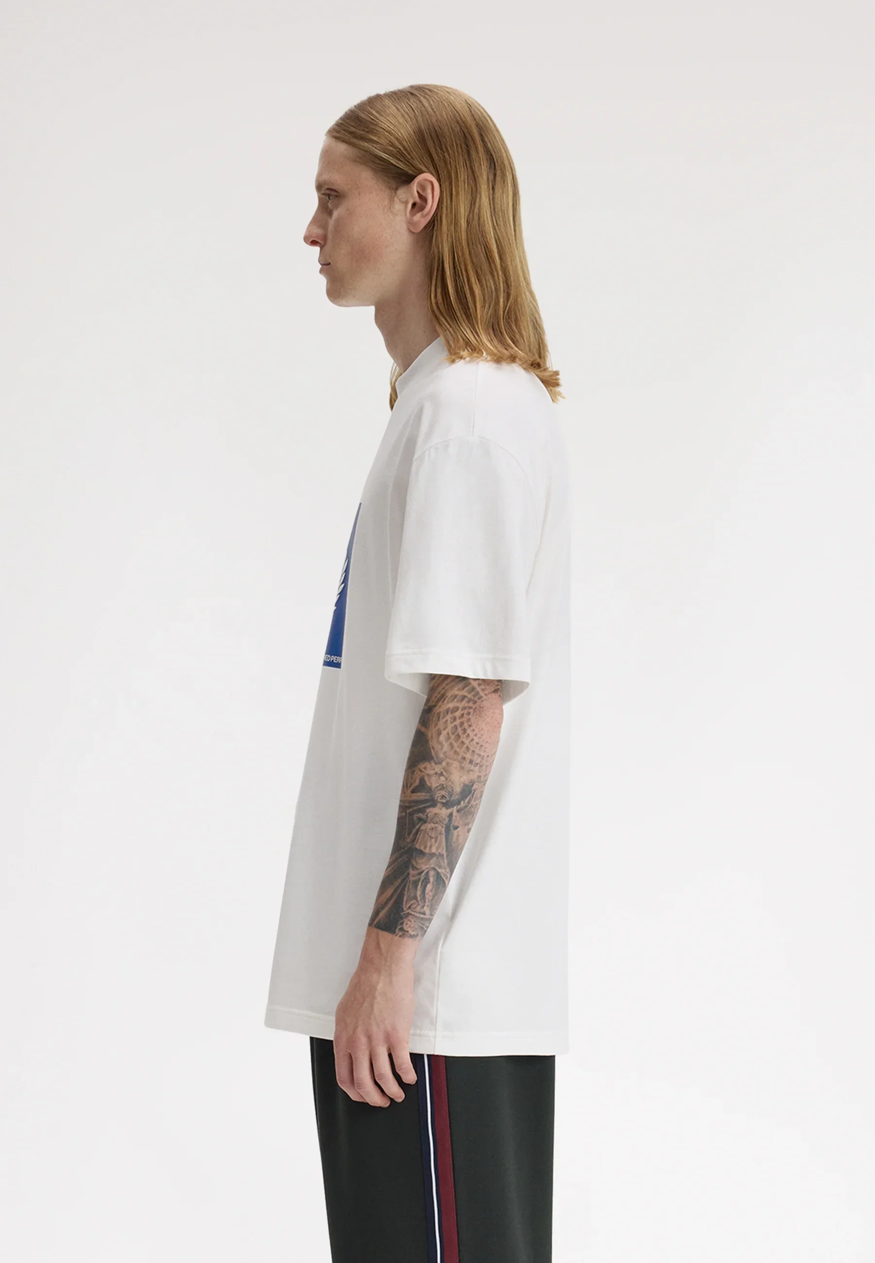 Fred Perry M2404 Box Graphic T-Shirt - Snow White - Image 3