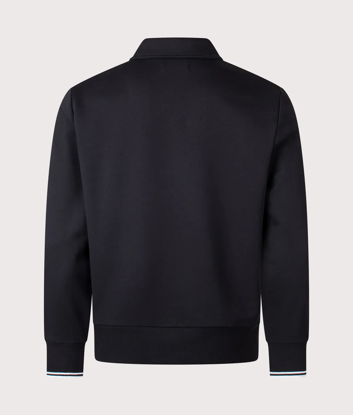 Fred Perry M2426 Half Zip Collared Sweatshirt 102 - Black - Image 3