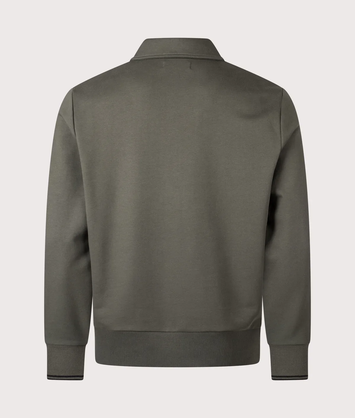 Fred Perry M2426 Half Zip Collared Sweatshirt 148 - Field Green - Image 2