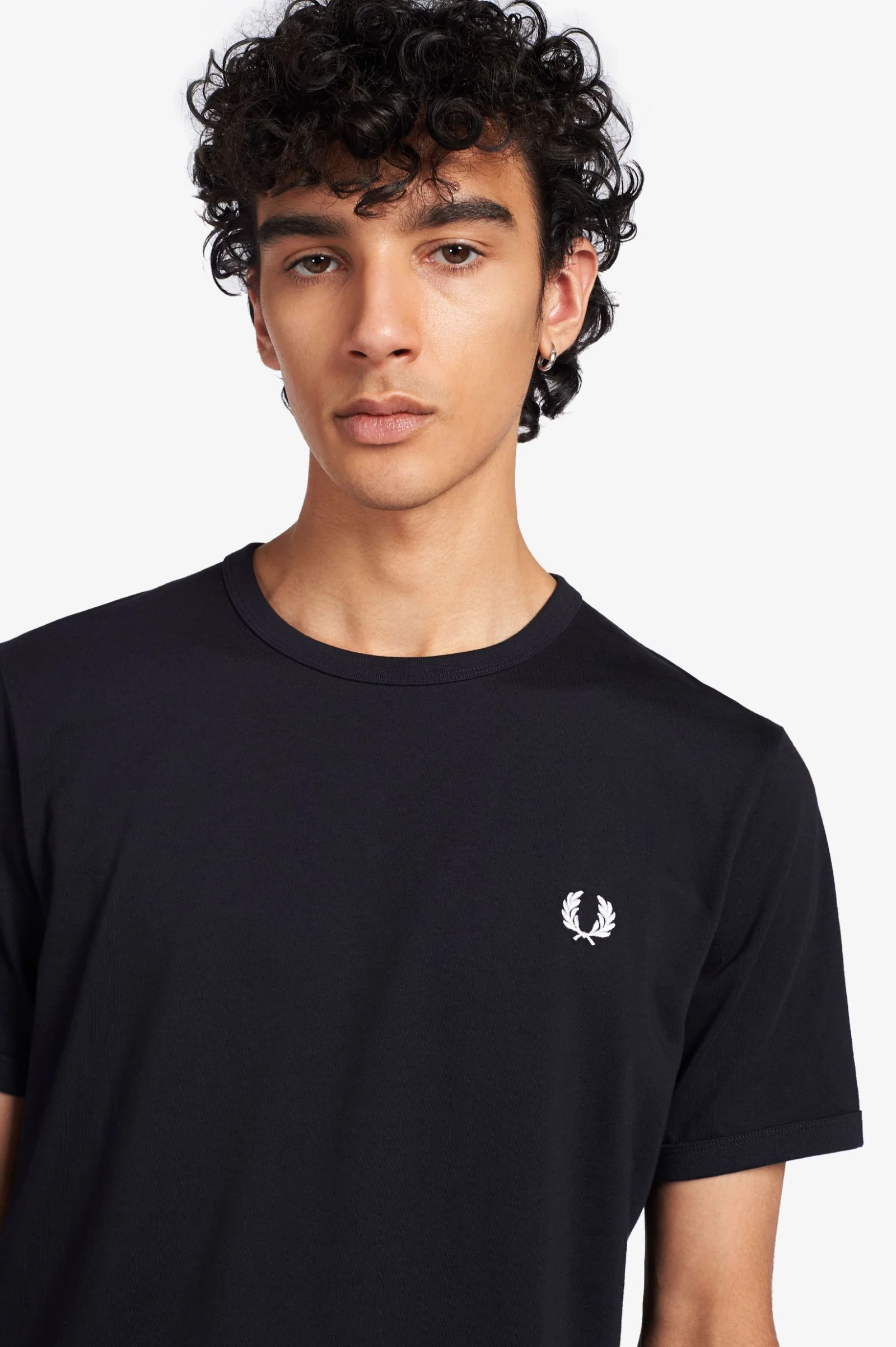 Fred Perry M3519 Ringer T-Shirt Navy - Image 4