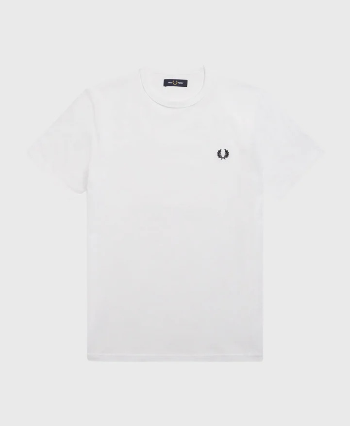 Fred Perry M3519 Ringer T-Shirt White