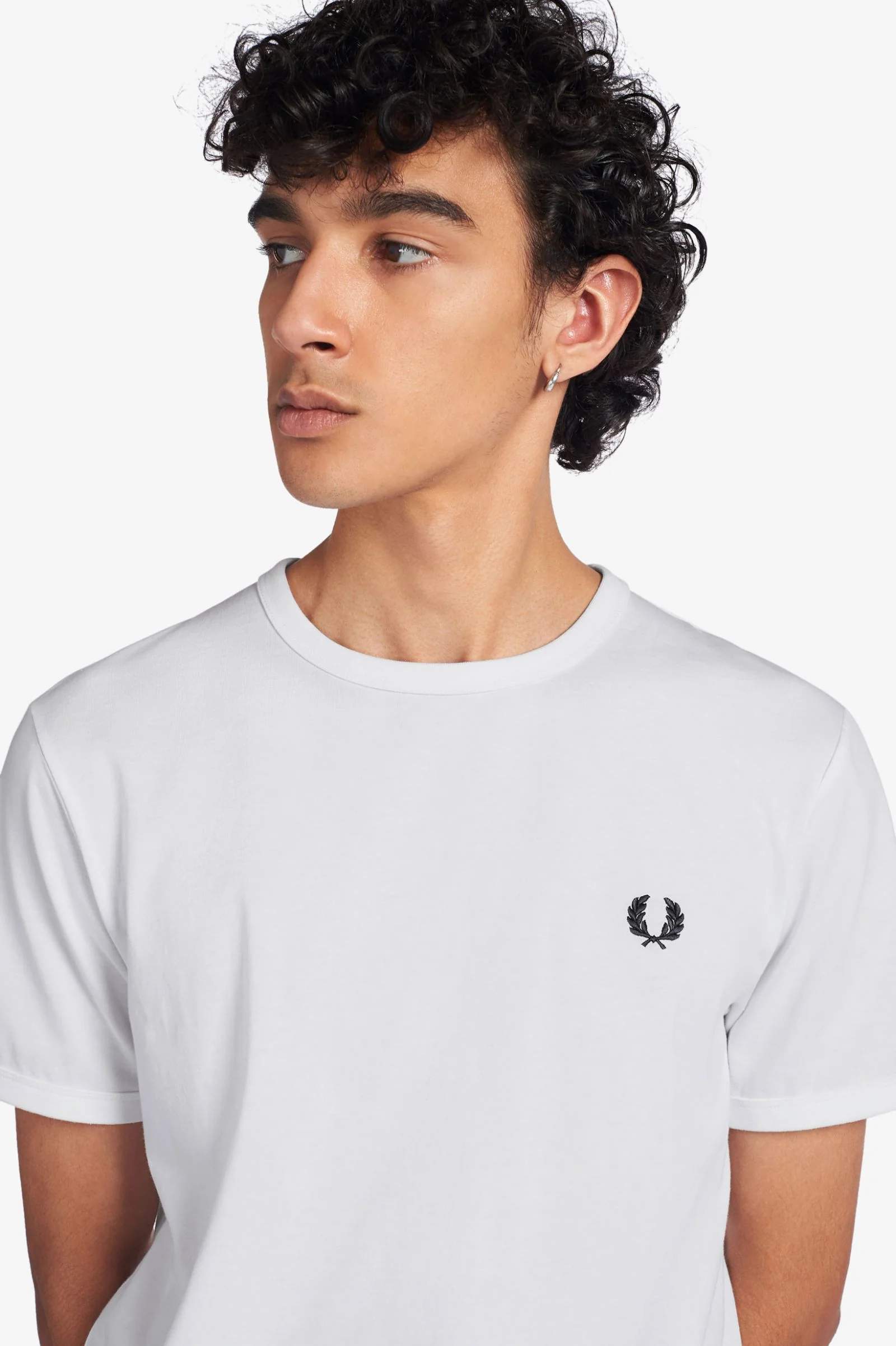Fred Perry M3519 Ringer T-Shirt White - Image 2